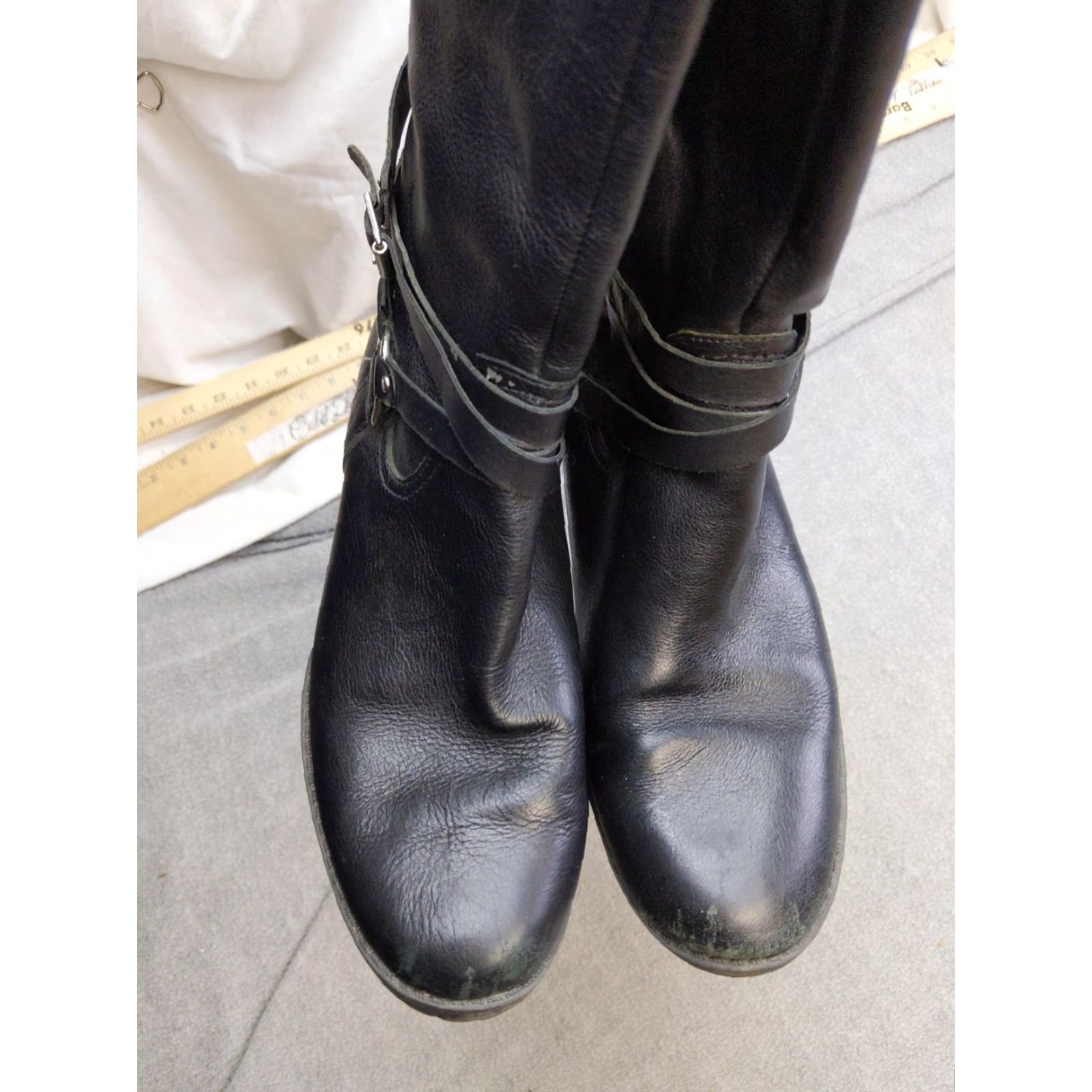 Ralph Lauren VINTAGE Lauren Ralph Lauren Boots Womens 8.5 Black Sonya Riding Harness 802143440 Size US 9 / IT 39 - 3 Thumbnail
