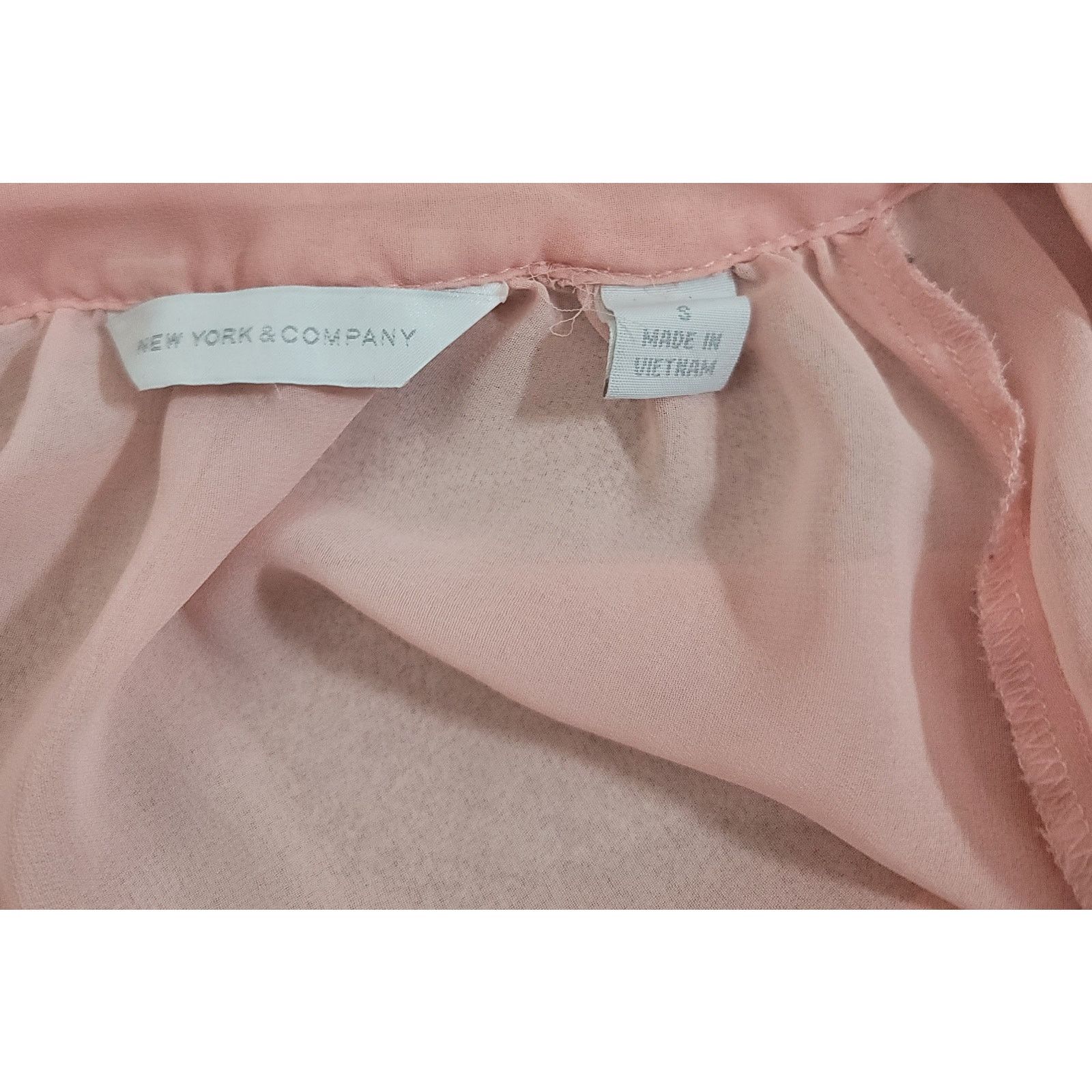 Other New York & Co. Orange Ombre Sheer Top Small Band Collar Size S / US 4 / IT 40 - 4 Thumbnail