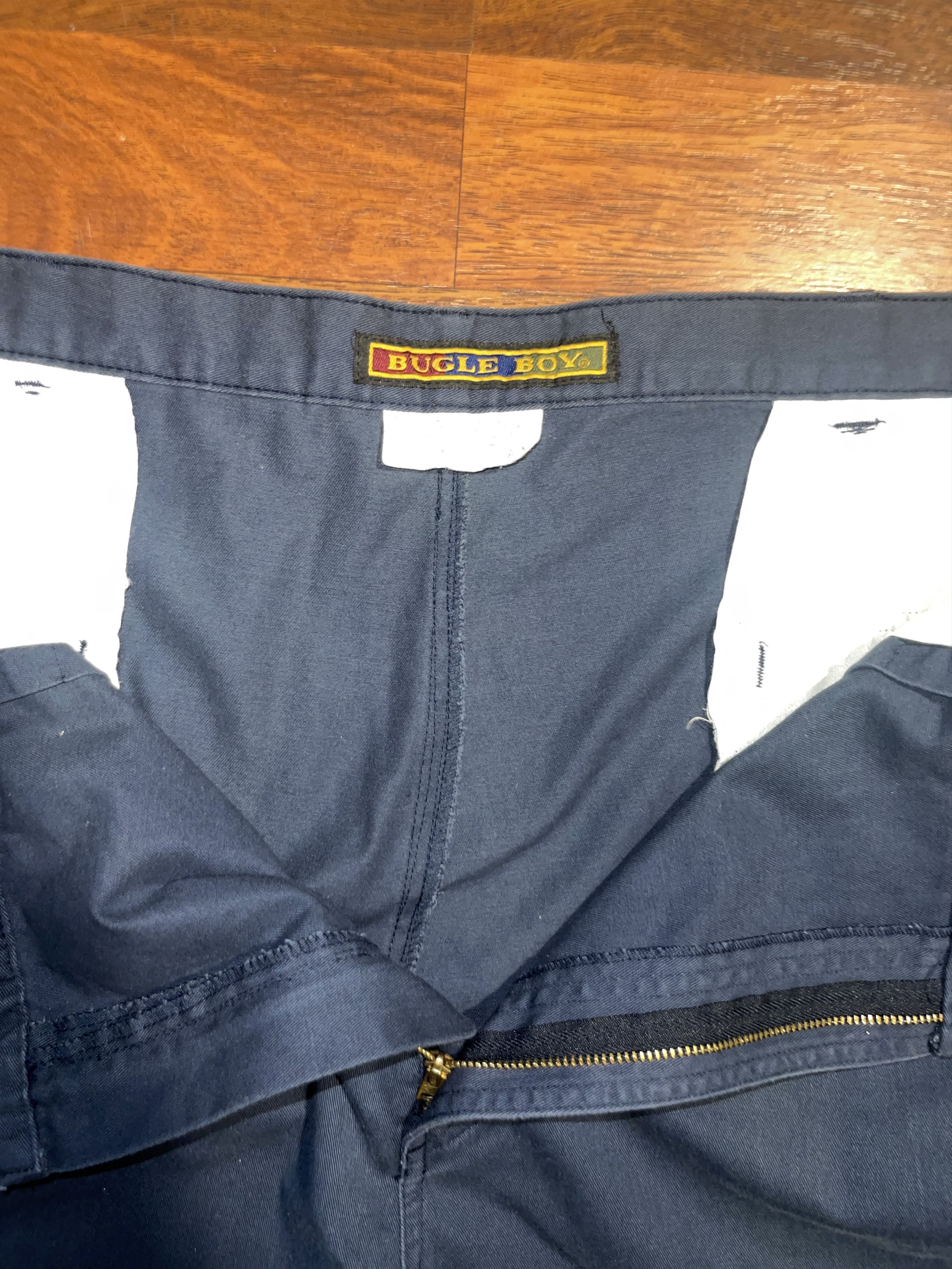Bugle Boy Vintage Bugle Boy Chino trouser Mens W Navy Pleated Front Size US 40 / EU 56 - 3 Thumbnail