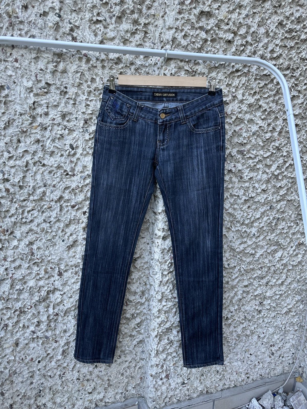 Vintage Vintage Cherry diffusion y2k emroided jeans denim Size 27" / US 4 / IT 40 - 2 Thumbnail