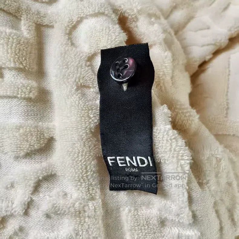 Fendi Fendi Beige All-Over Printed Terry Short Sleeve Size US M / EU 48-50 / 2 - 5 Thumbnail