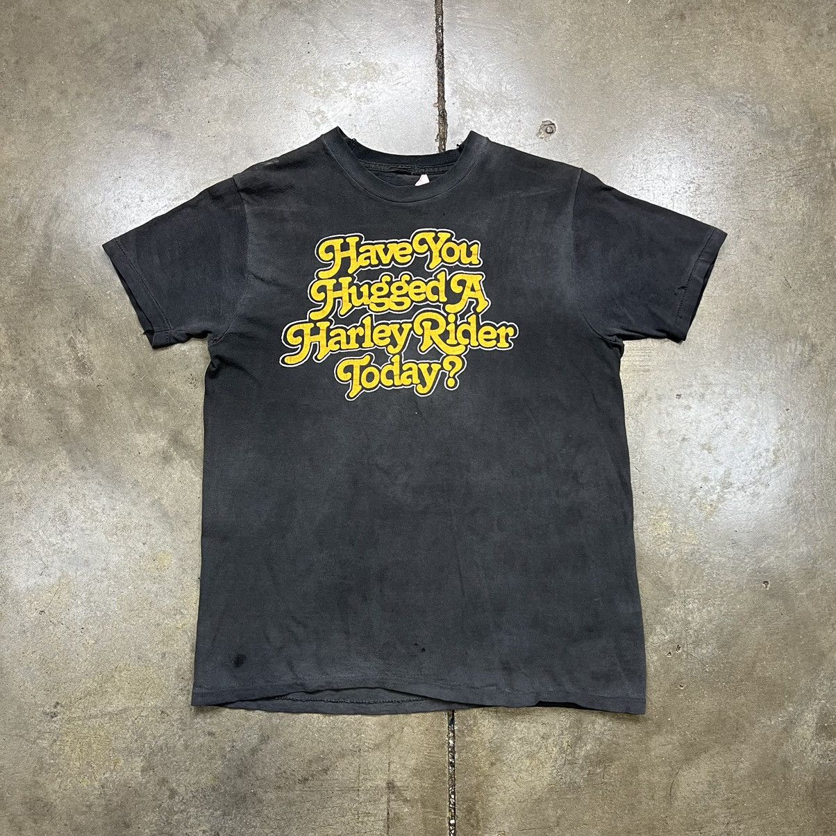 Vintage 70s Harley Davidson T shirt Faded Grunge Punk USA