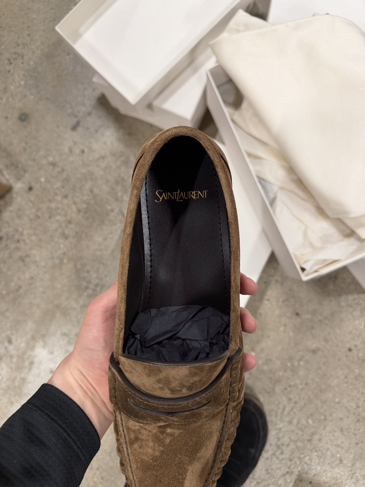 Saint Laurent Paris Saint Laurent Le Loafer Suede NEW 1200$ Size US 10.5 / EU 43-44 - 2 Thumbnail