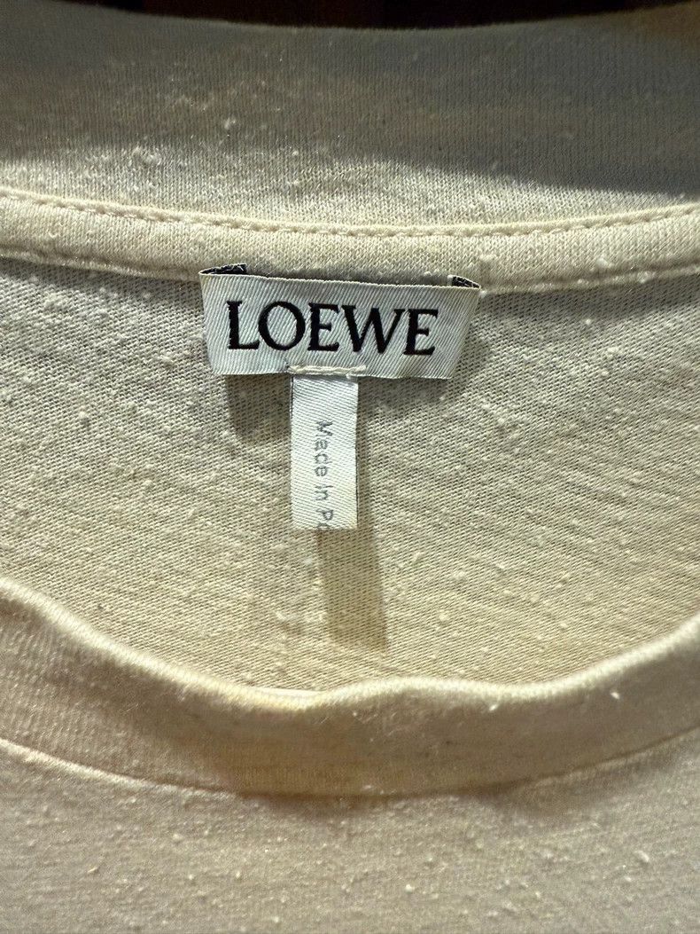 Loewe LOEWE Make a beige colored lettered short sleeve T-shirt Size XS / US 0-2 / IT 36-38 - 3 Thumbnail
