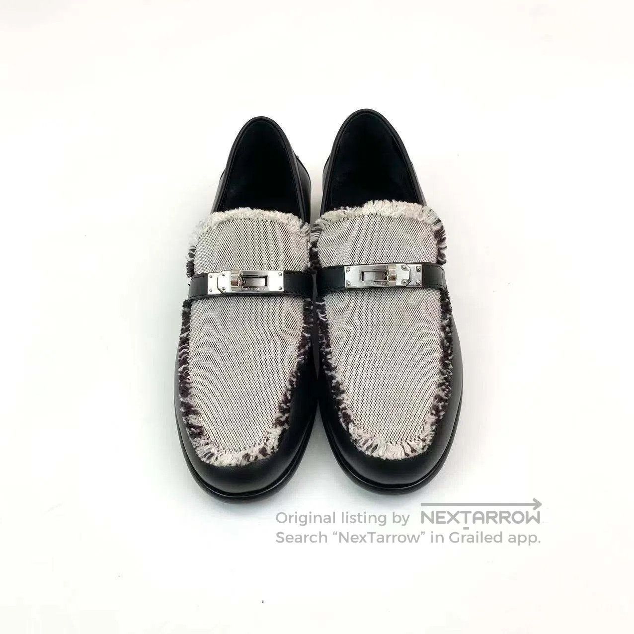 Hermes Hermes Destin black and white color-blocked Kelly buckle l Size US 5.5 / IT 35.5 - 3 Thumbnail