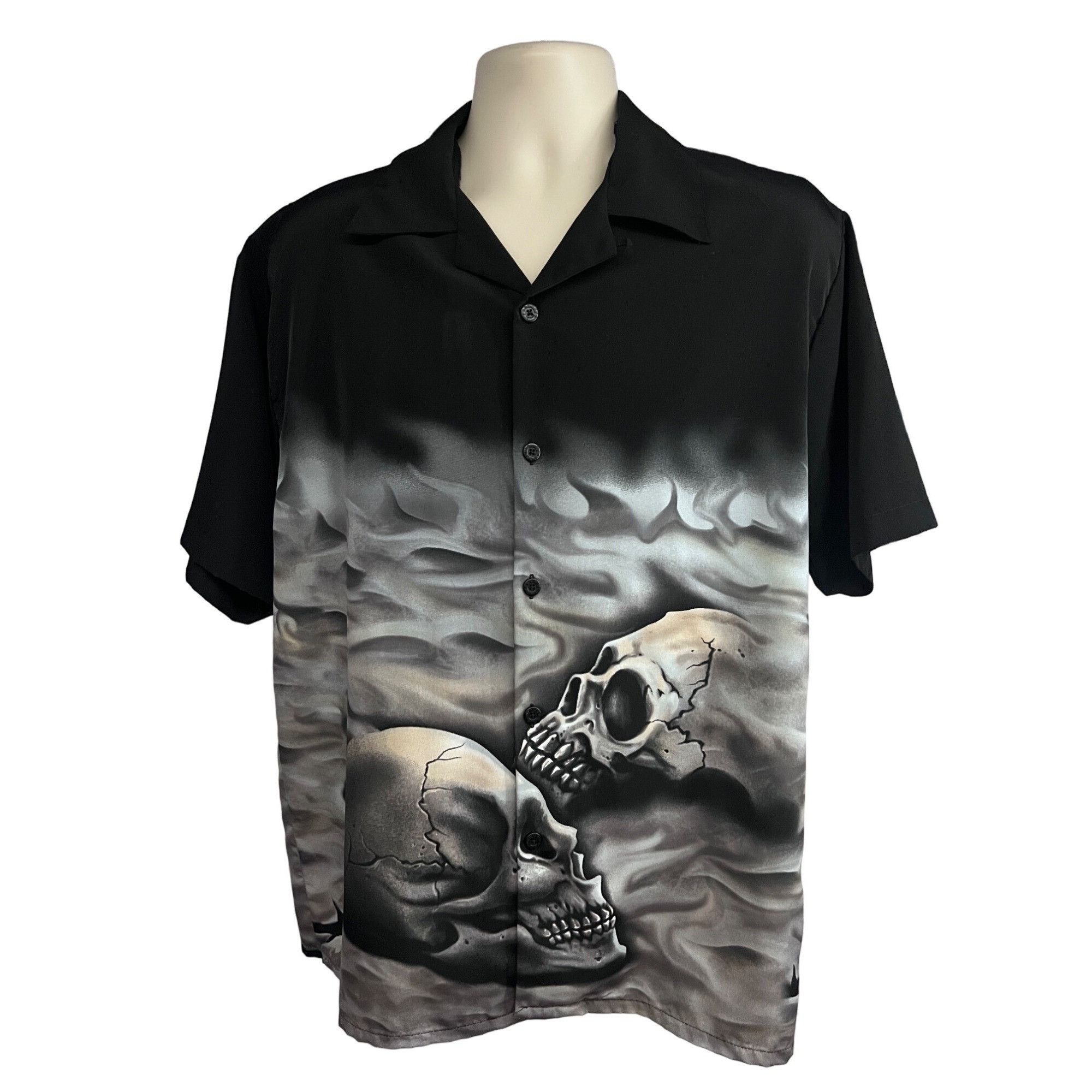 Vintage Rockhouse Roadhouse LA Mens Black Graphic Skulls Flames Butt Size US M / EU 48-50 / 2 - 1 Thumbnail