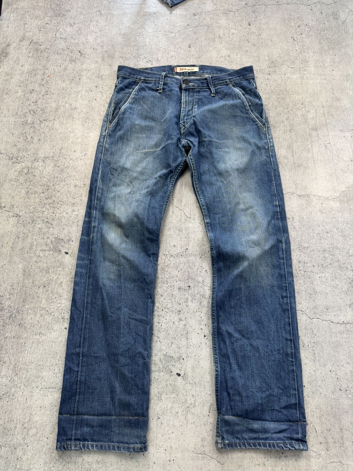 Levi's Vintage 90s Levis 504 Wash Baggy Jeans Size US 34 / EU 50 - 6 Thumbnail