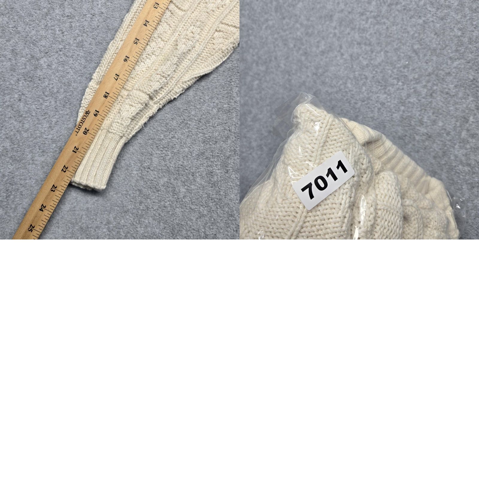 Vintage Woolrich Women Medium Sweater Ivory Cable Knit Mock Neck Made in USA Size M / US 6-8 / IT 42-44 - 9 Thumbnail