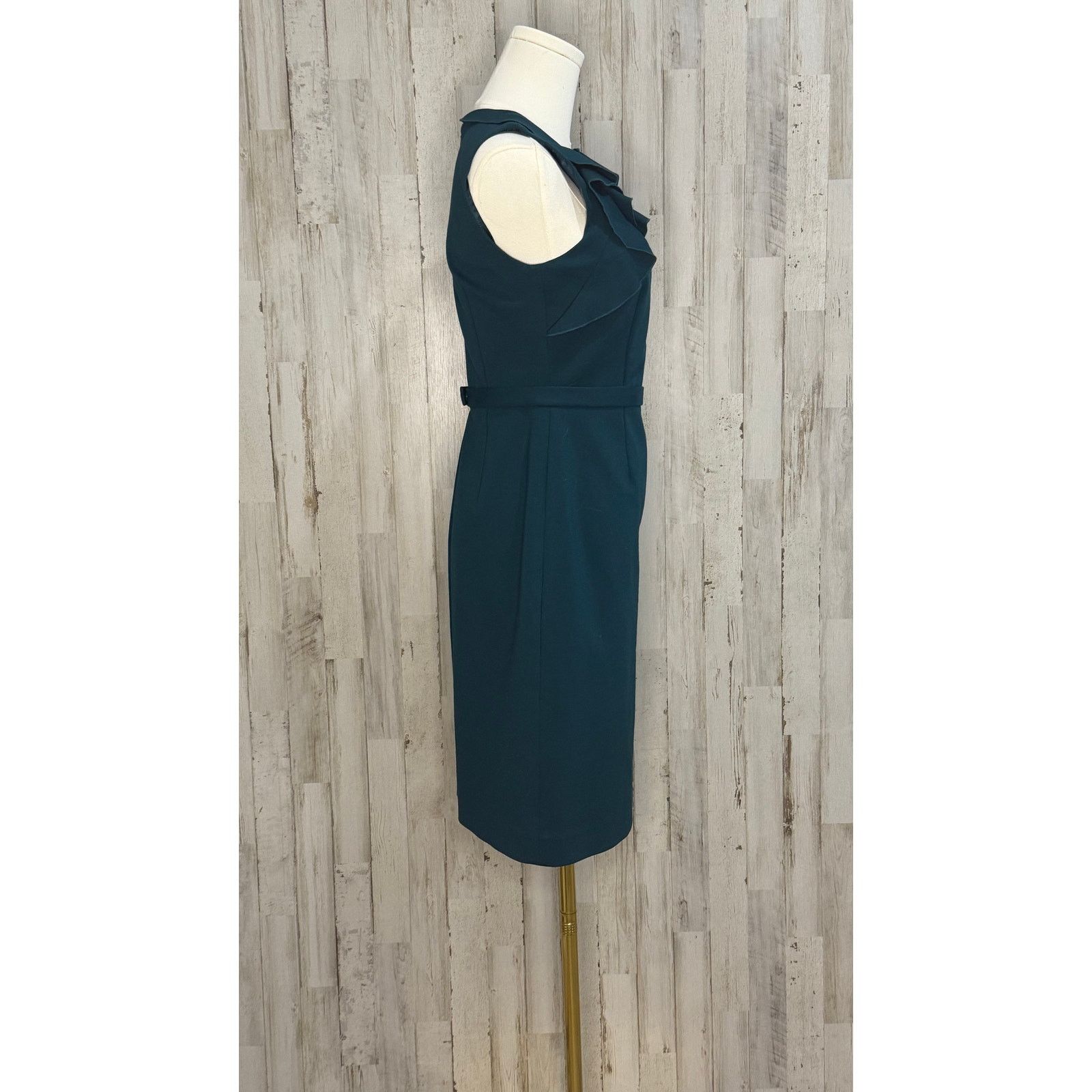 Elie Tahari Elie Tahari Women's Sleeveless Sheath Dress Blue Belted Size XS / US 0-2 / IT 36-38 - 4 Thumbnail