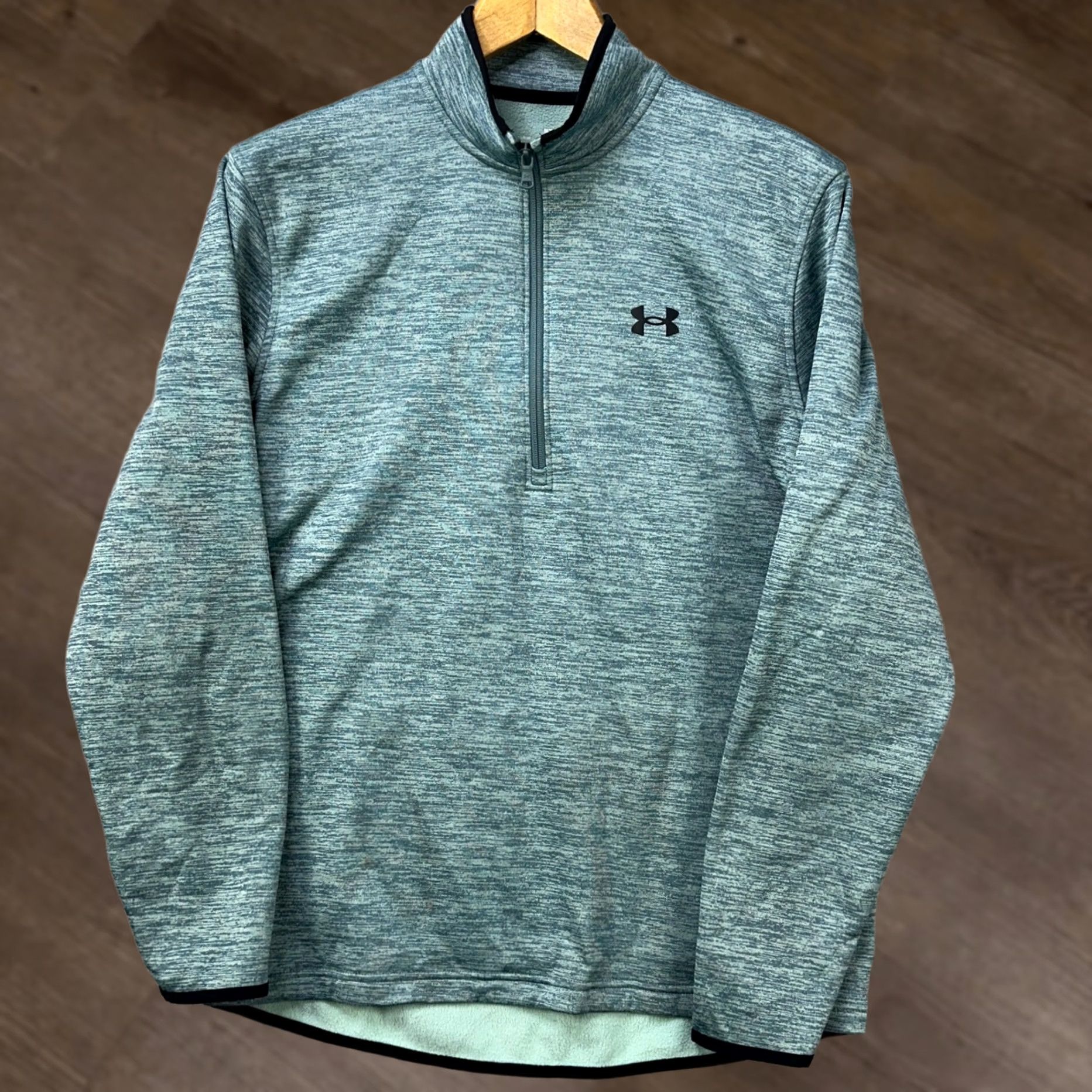 Under Armour Under Armour Cold Gear Sweatshirt Mens M Blue Quarter Zip Logo Loose Fit Size US M / EU 48-50 / 2 - 1 Thumbnail