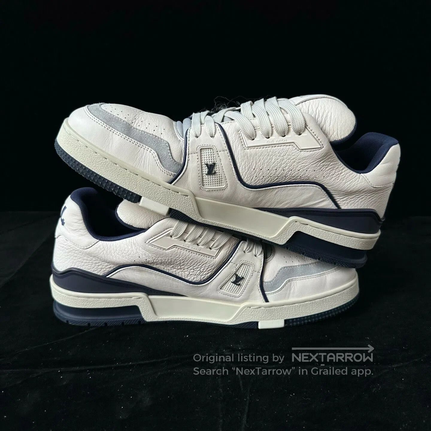 Louis Vuitton Louis Vuitton White Blue Sneakers. Size US 9 / EU 42 - 4 Thumbnail