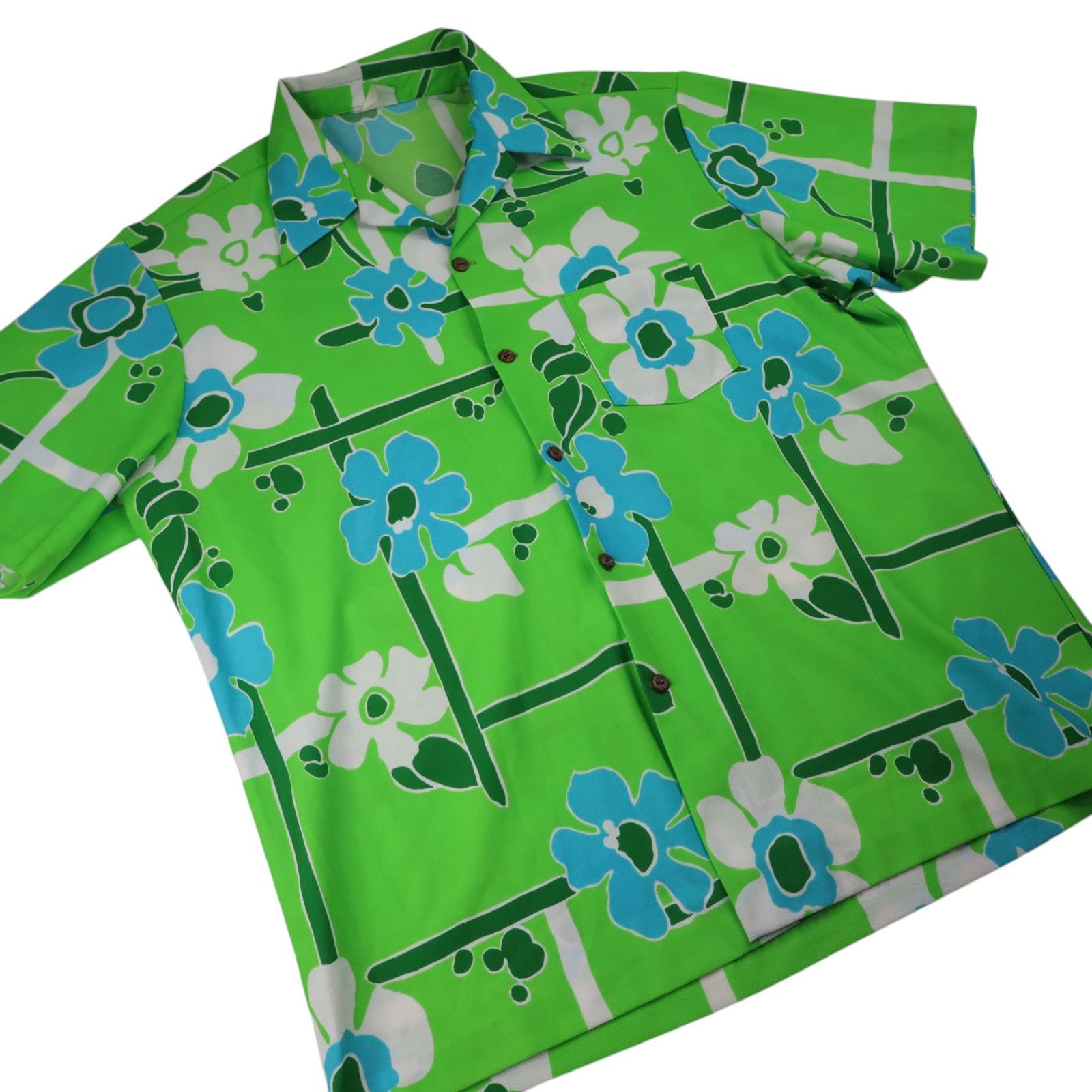 Vintage True Vintage 60s Floral Polyester Hawaiian Shirt Size US XL / EU 56 / 4 - 3 Thumbnail