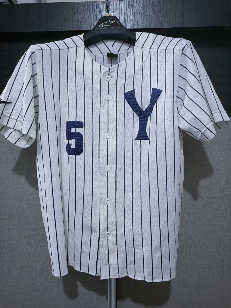 Nike Vintage Nike Japan Pinstripe Baseball Jersey #5 Y Logo Size US L / EU 52-54 / 3 - 1 Thumbnail