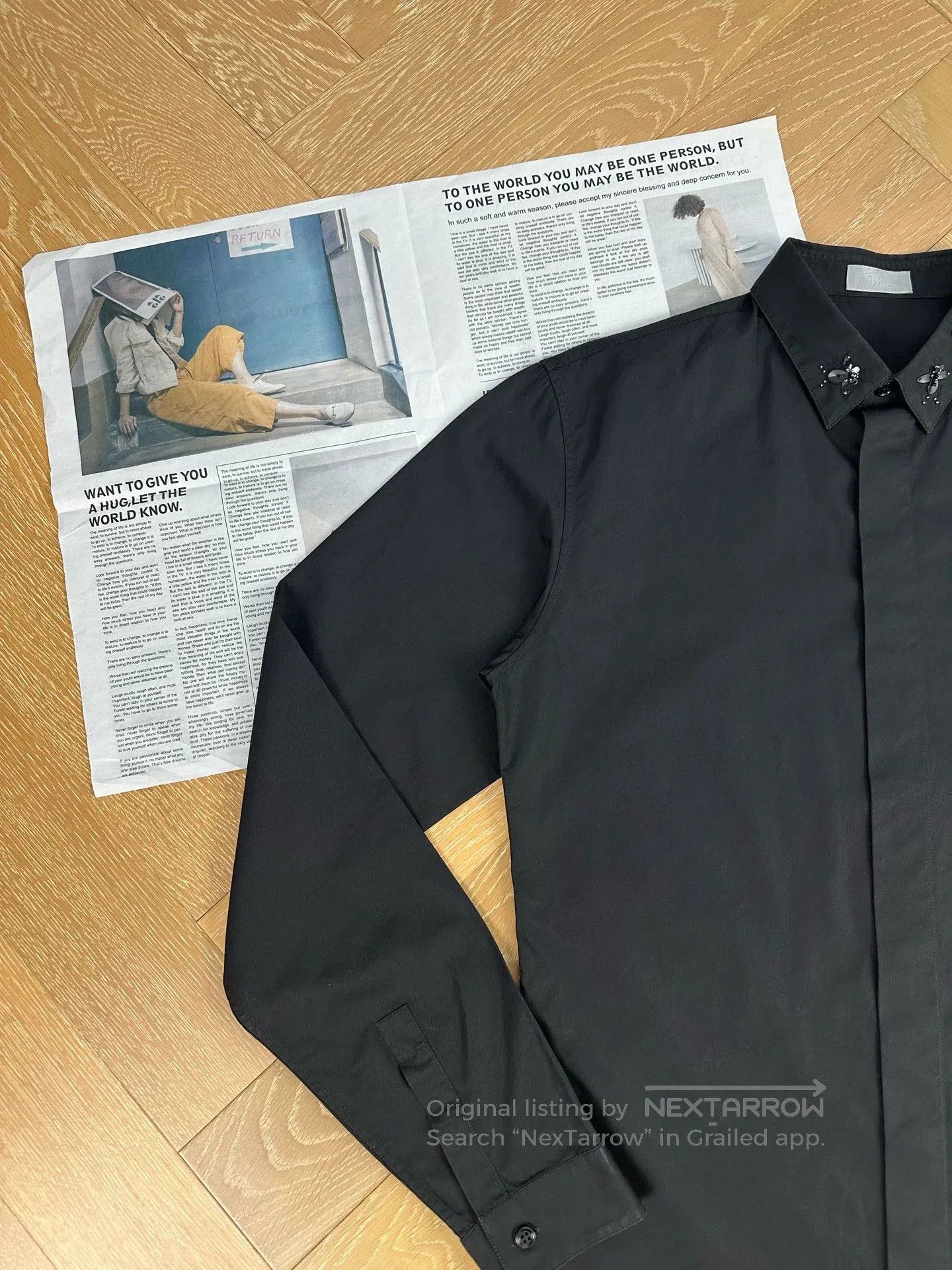 Dior Dior Homme Embroidered Bee Dress Shirt. Size US XS / EU 42 / 0 - 6 Thumbnail