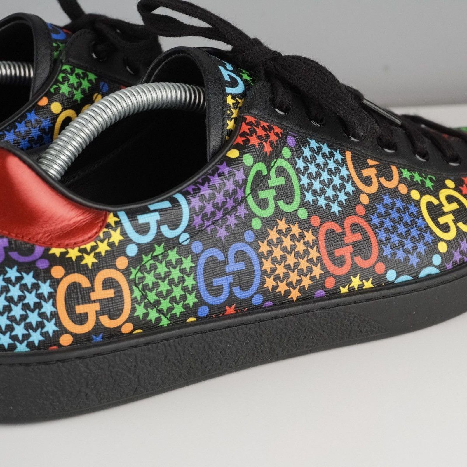 Gucci Gucci psychedelic multicolor monogram logo leather sneakers Size US 10.5 / EU 43-44 - 8 Thumbnail