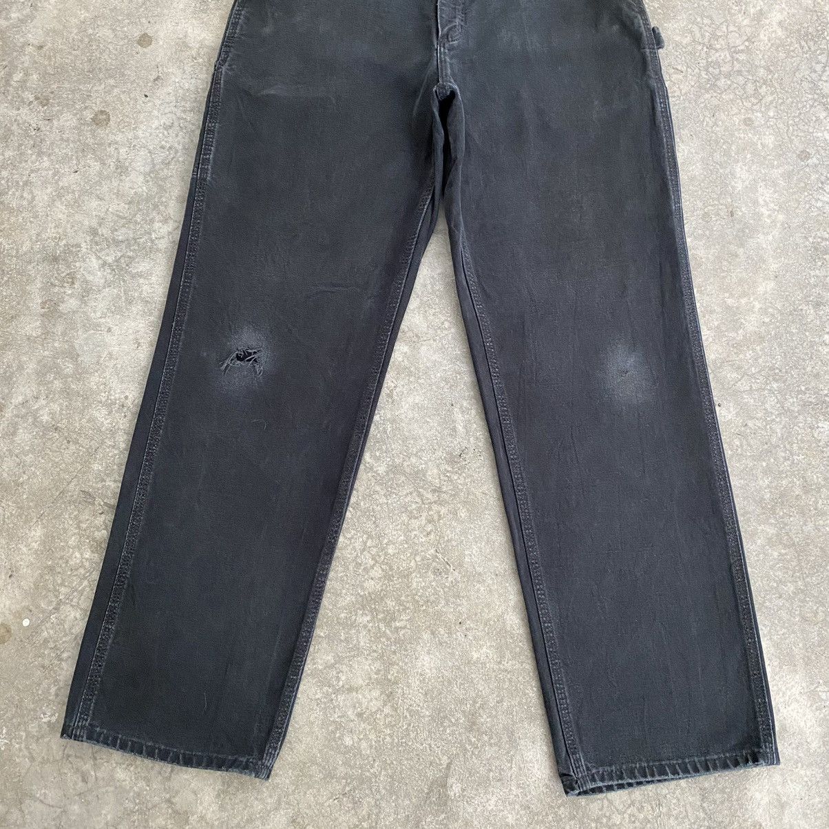 Carhartt Vintage Carhartt Faded Black Ripped Carpenter Work Pants Size US 32 / EU 48 - 3 Thumbnail