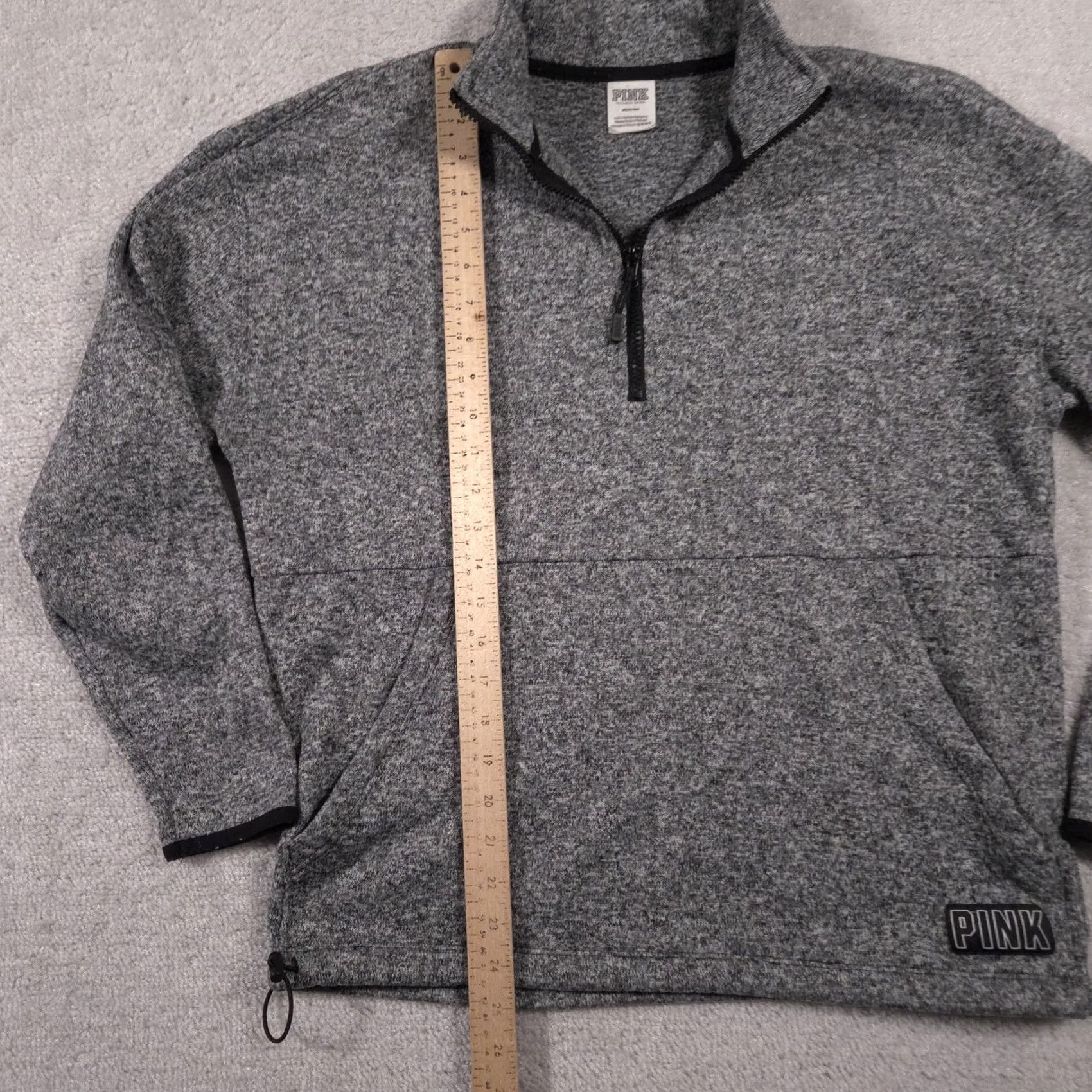 Pinko PINK Victoria's Secret Pullover Womens Medium Half Zip Sweater Fleece Pocket Sweater Gray Pocket Kangaroo Half Zip Mens? Size M / US 6-8 / IT 42-44 - 7 Thumbnail