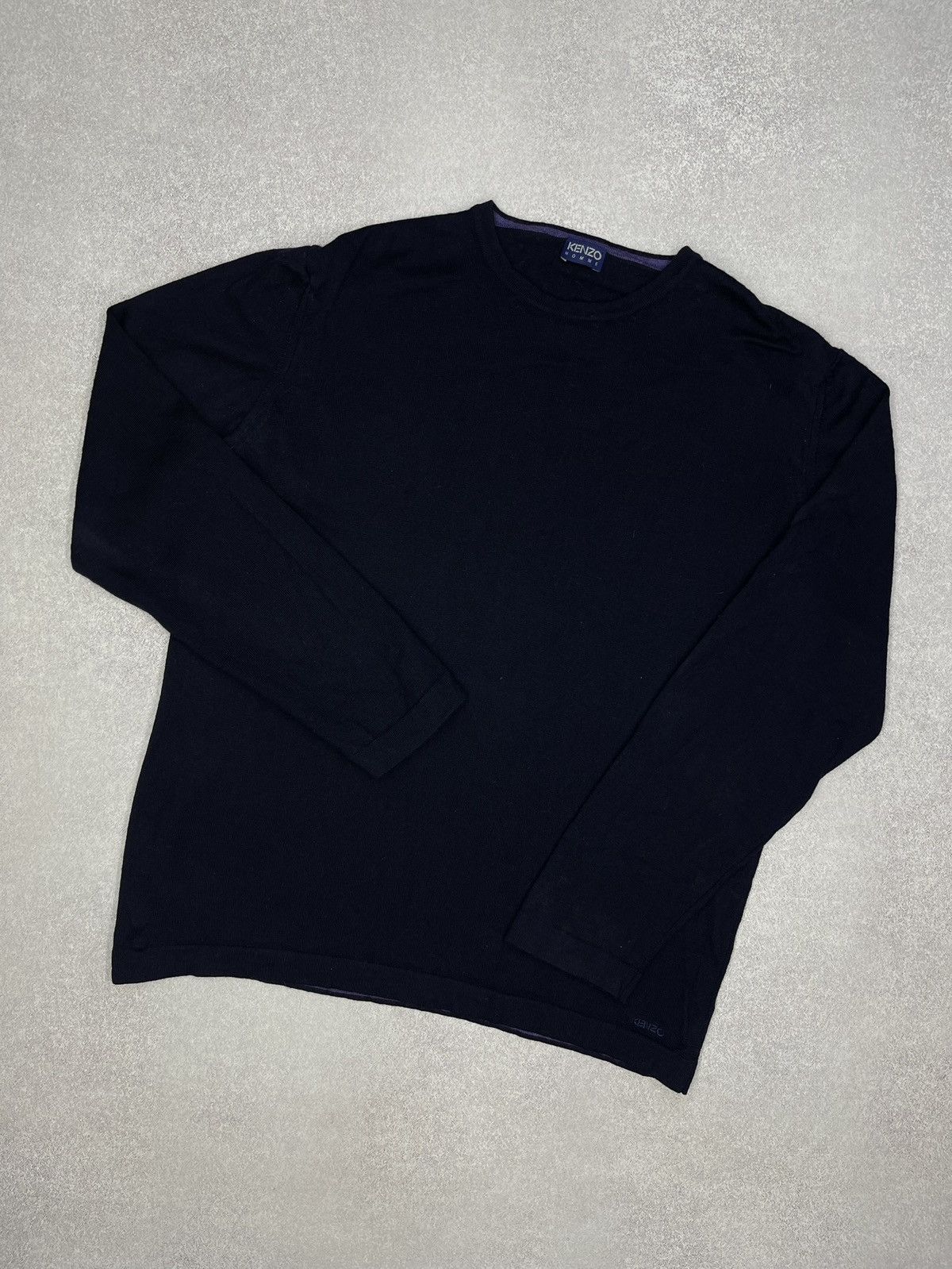 Mens Kenzo Homme Sweater Wool Navy Y2K Luxury