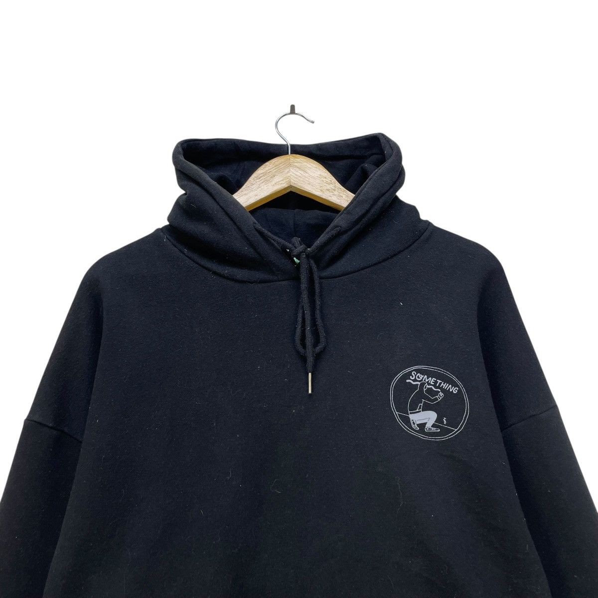 Vintage 💥 Something Hooded Graphic Pullover Size US M / EU 48-50 / 2 - 3 Thumbnail
