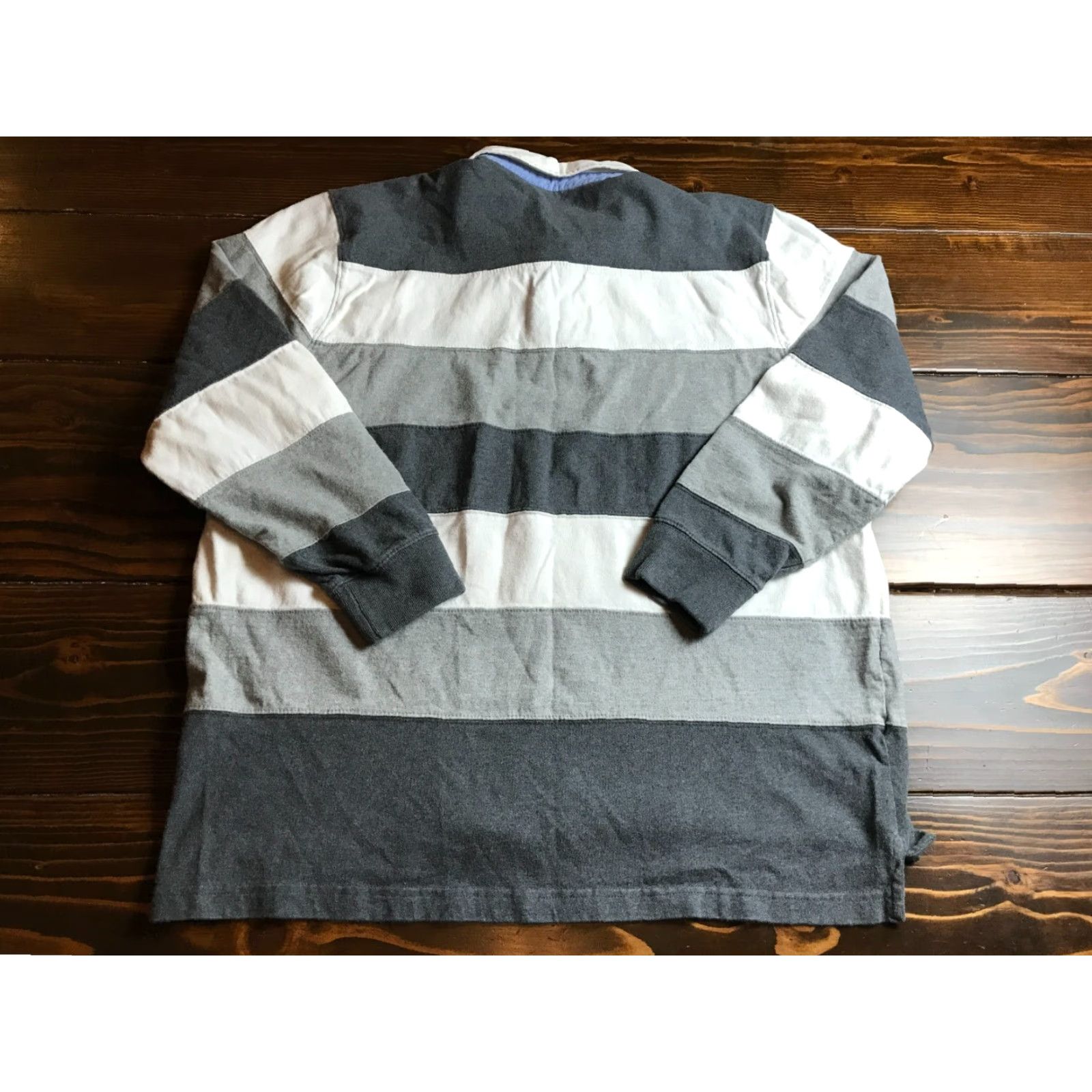 Club Room Club Room Shirt, Men's Size XL, Gray White Striped Polo Long Sleeve Size US XL / EU 56 / 4 - 2 Thumbnail