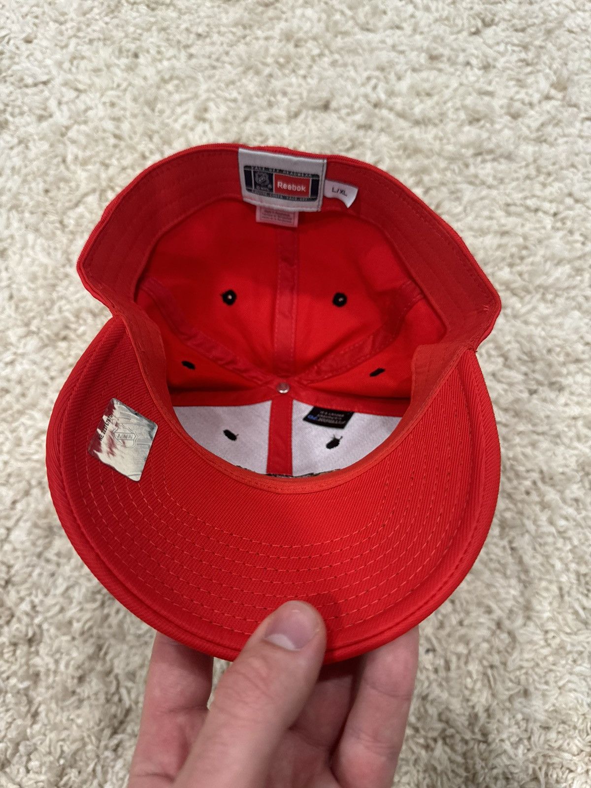 Reebok Vintage Reebok NHL Chicago Blackhawks Cap Red Size ONE SIZE - 5 Thumbnail