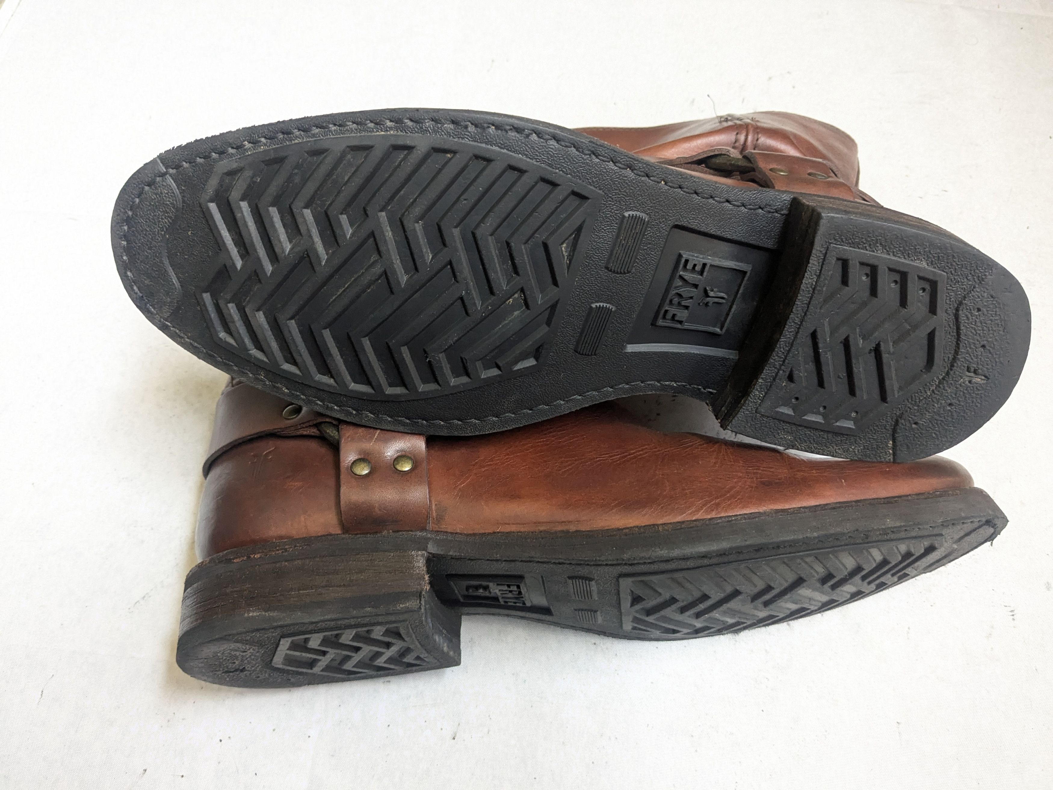 Frye Frye Harness Brown Leather 11 D a Leather Buckle Size US 11 / EU 44 - 15 Thumbnail
