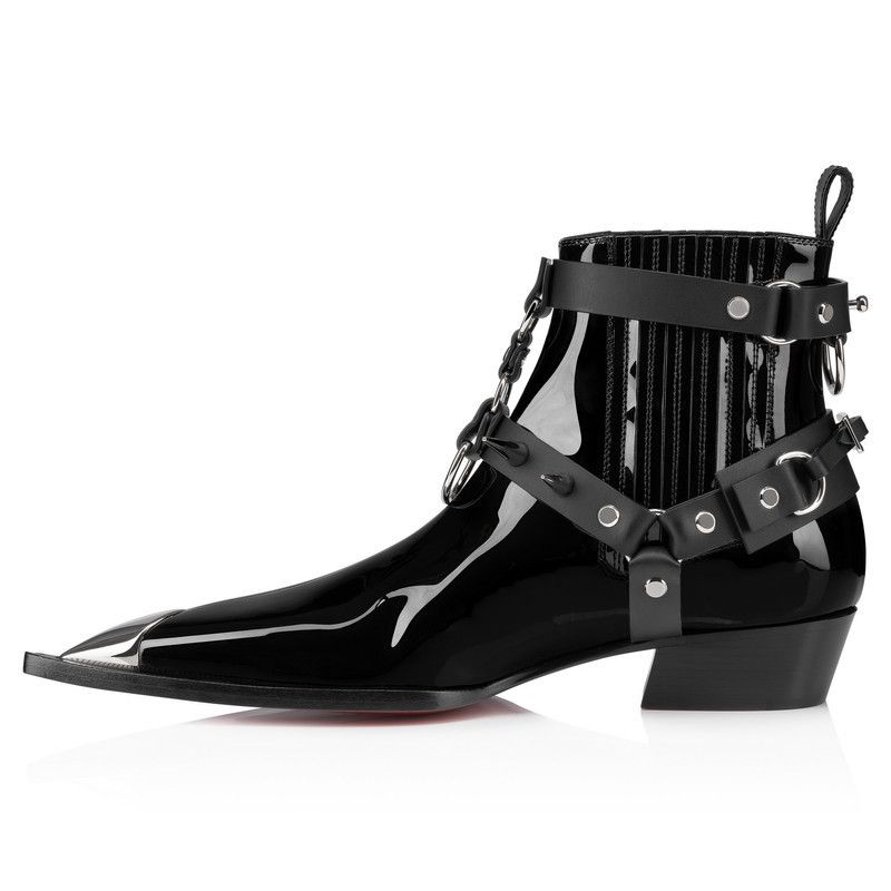 Christian Louboutin os11x0526 Cheliviss Ankle Boots in Black Size US 8 / EU 41 - 4 Thumbnail