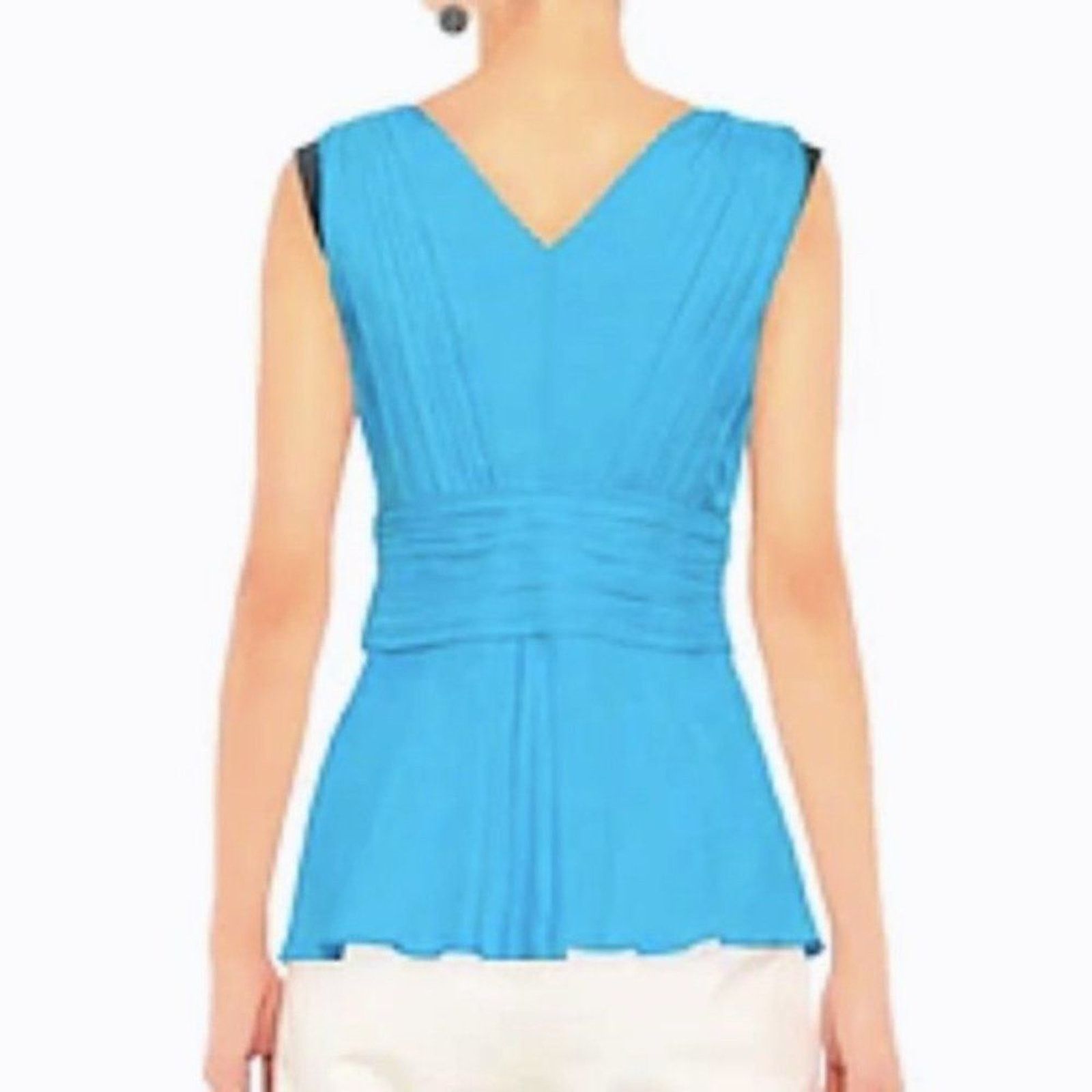Emilio Pucci Emilio Pucci Gathered silk and cotton blend chiffon top Size S / US 4 / IT 40 - 2 Thumbnail