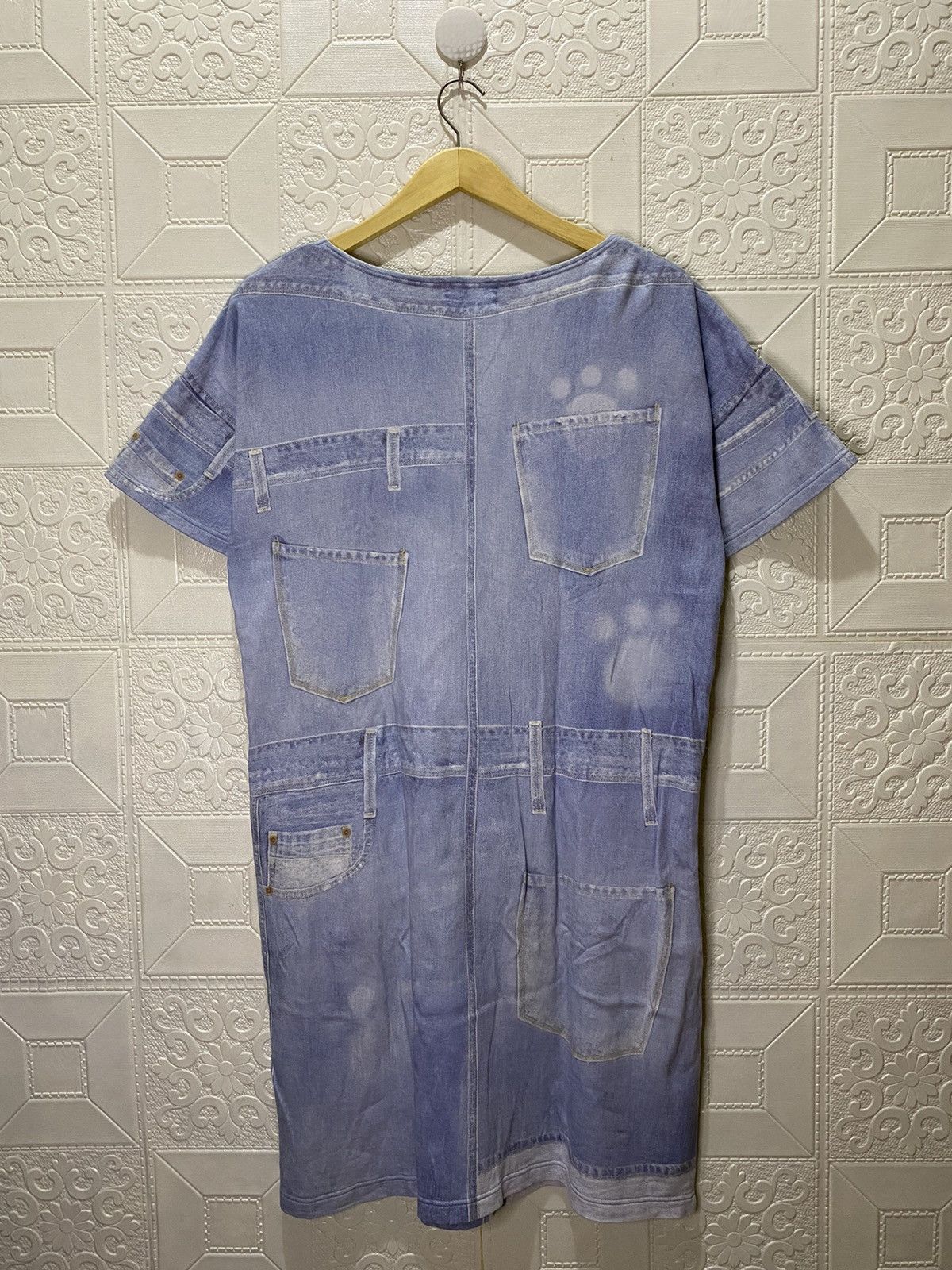 Issey Miyake × Japanese Brand × Tsumori Chisato Tsumori Chisato Room By Issey Miyake Dress DenimPrinted Size M / US 6-8 / IT 42-44 - 7 Thumbnail