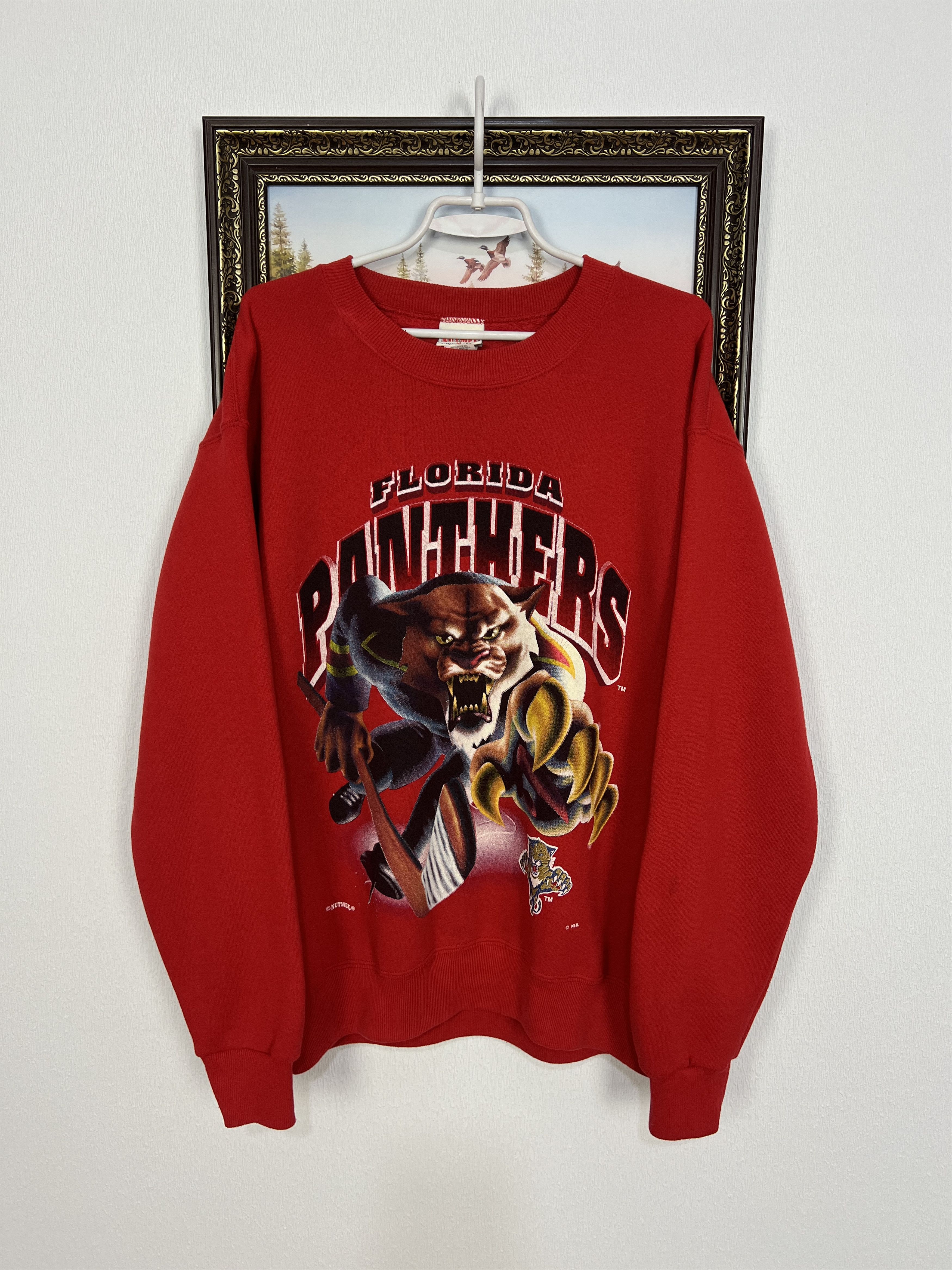 Nutmeg Vintage Florida Panthers NHL Sweatshirt Over Print Crewneck Size US M / EU 48-50 / 2 - 1 Thumbnail