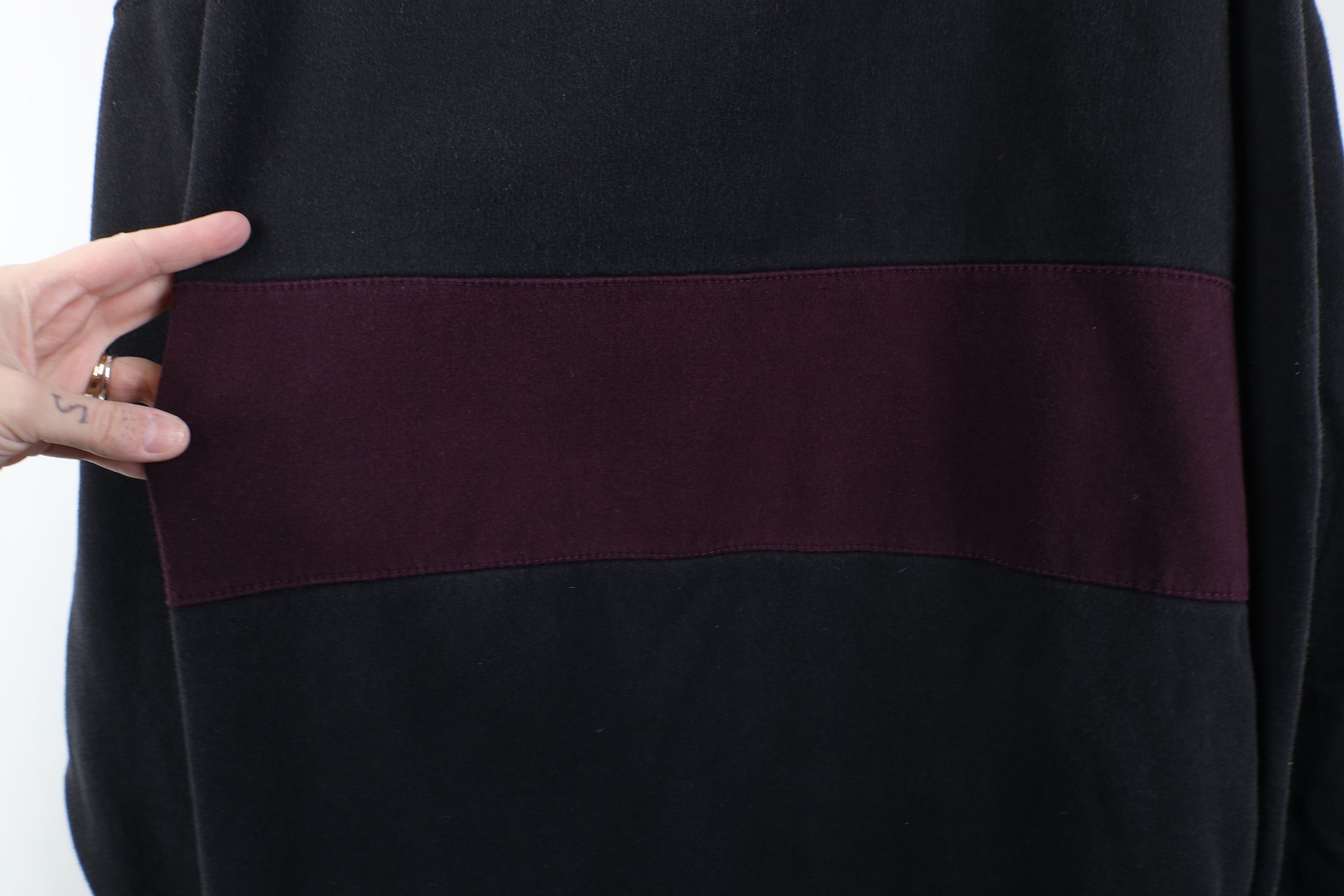 Vintage Vintage 90s Streetwear Block Panel Crewneck Sweatshirt Black Size US XXL / EU 58 / 5 - 7 Thumbnail