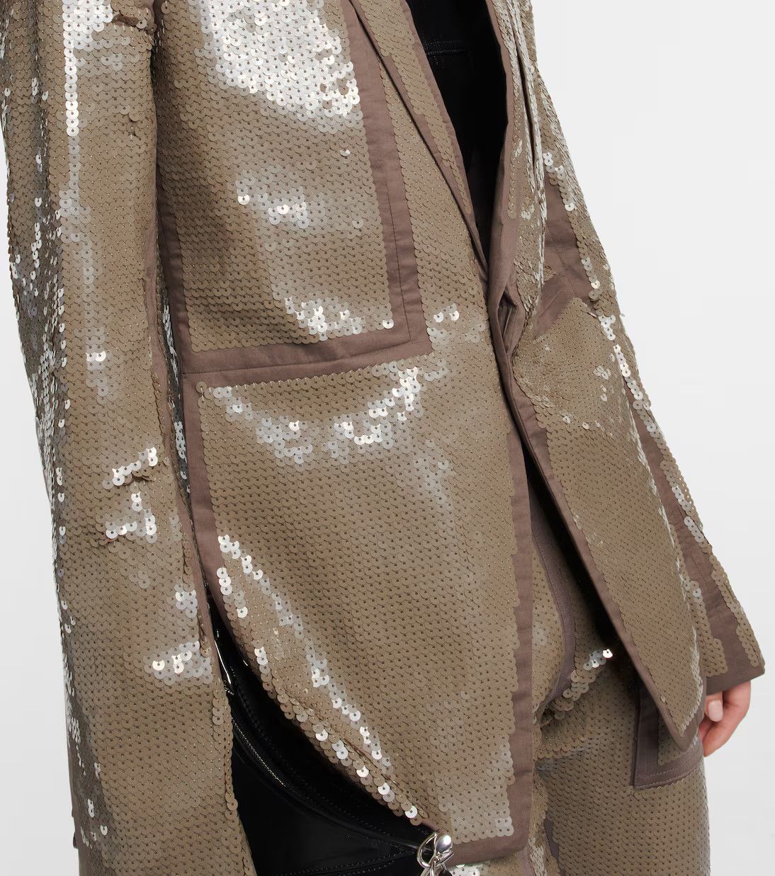 Rick Owens 💥$4K SAMPLE SEQUIN FOGPOCKET NEUE ALICE BLAZER JACKET Size S / US 4 / IT 40 - 11 Thumbnail