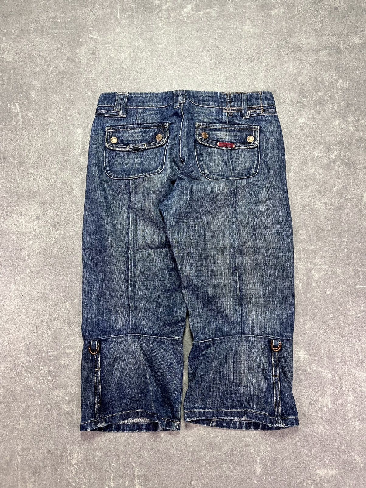 Marithe + Francois Girbaud 00s Marithe + Francois Girbaud Star Denim Shorts 29 Capri Size 29" - 2 Thumbnail