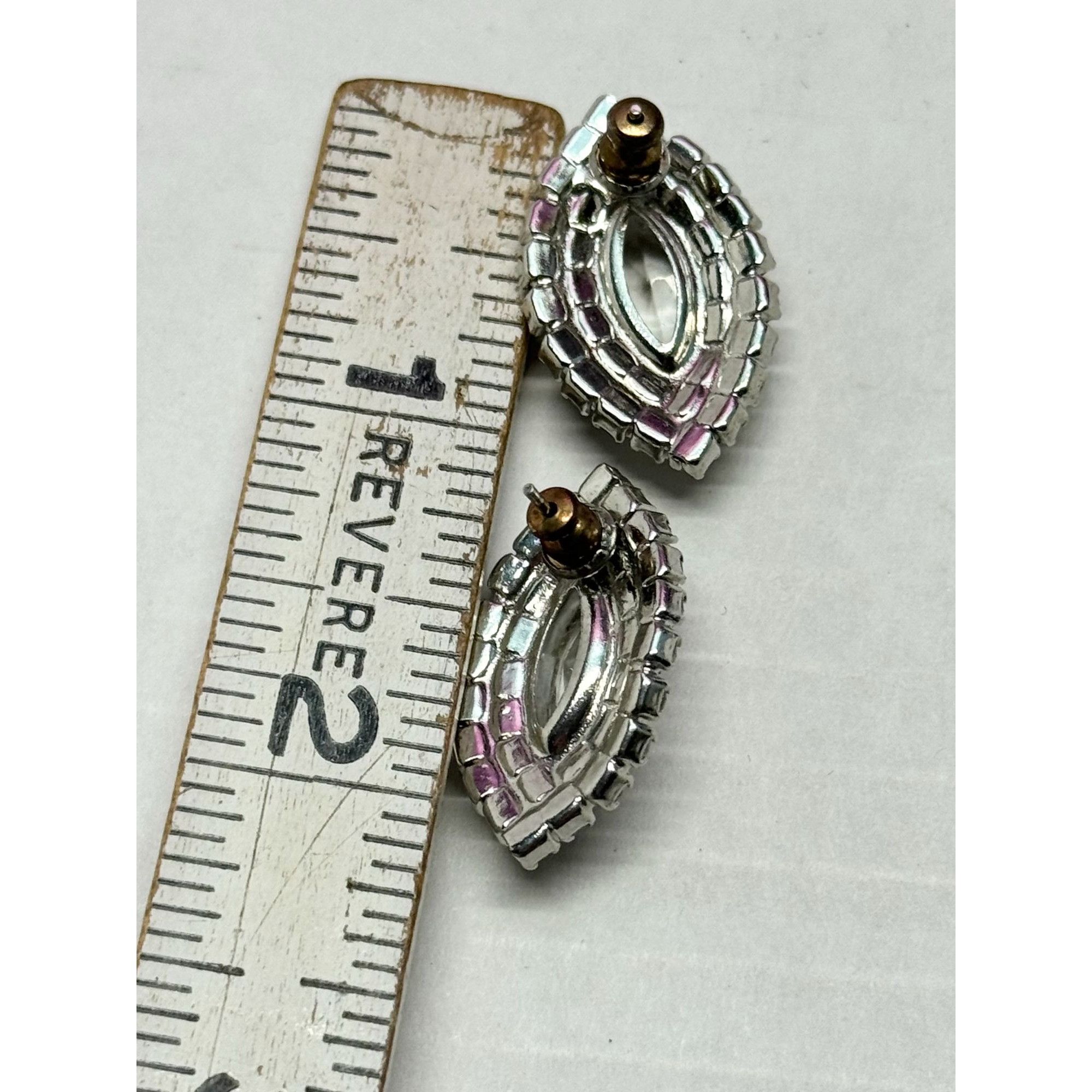Vintage Vintage rhinestone jeweled earrings Size ONE SIZE - 5 Thumbnail
