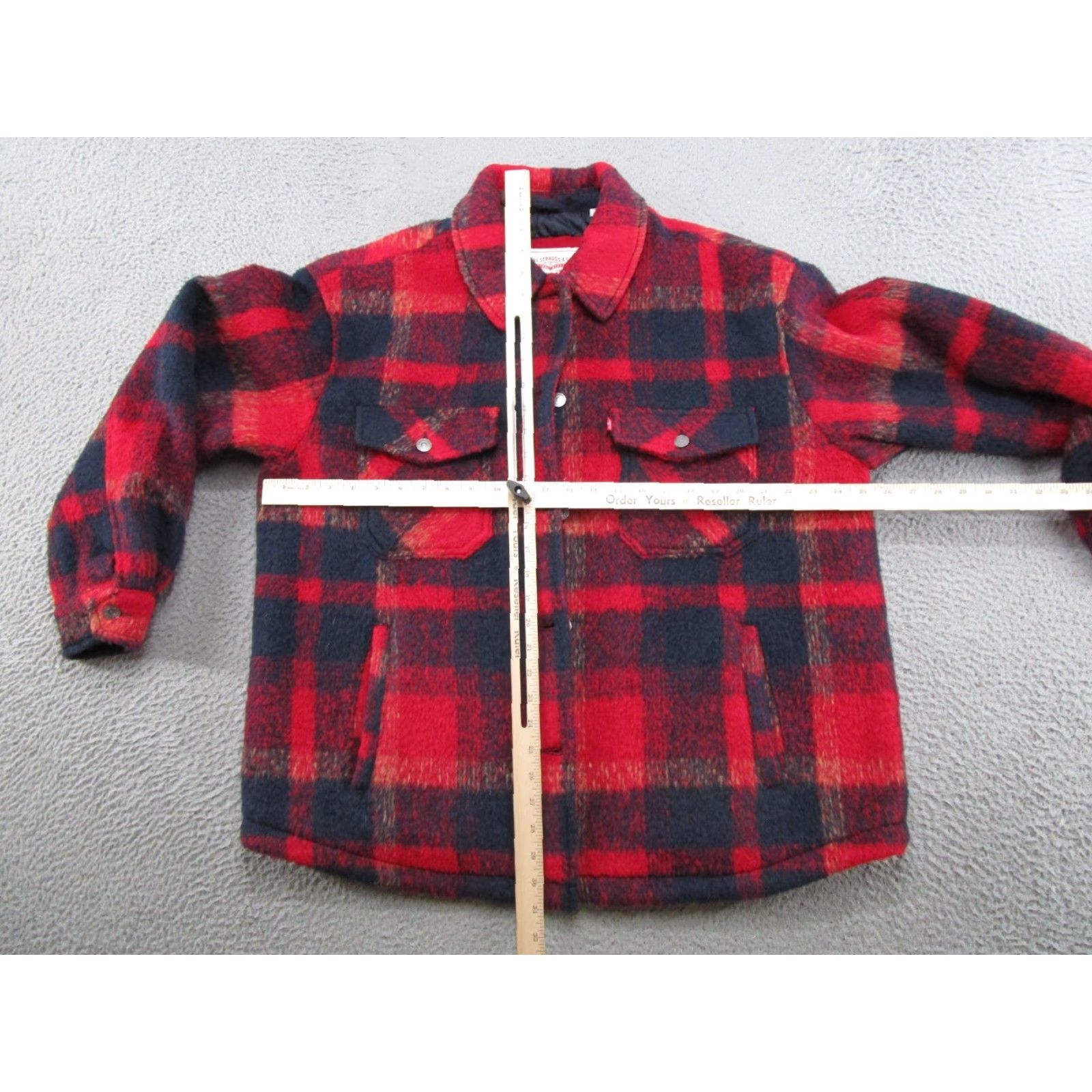Levi's Levi's Mens Plaid Shirt Jacket XL Lined Pockets Casual FAll Winter Buffalo Red Black Size US XL / EU 56 / 4 - 6 Thumbnail