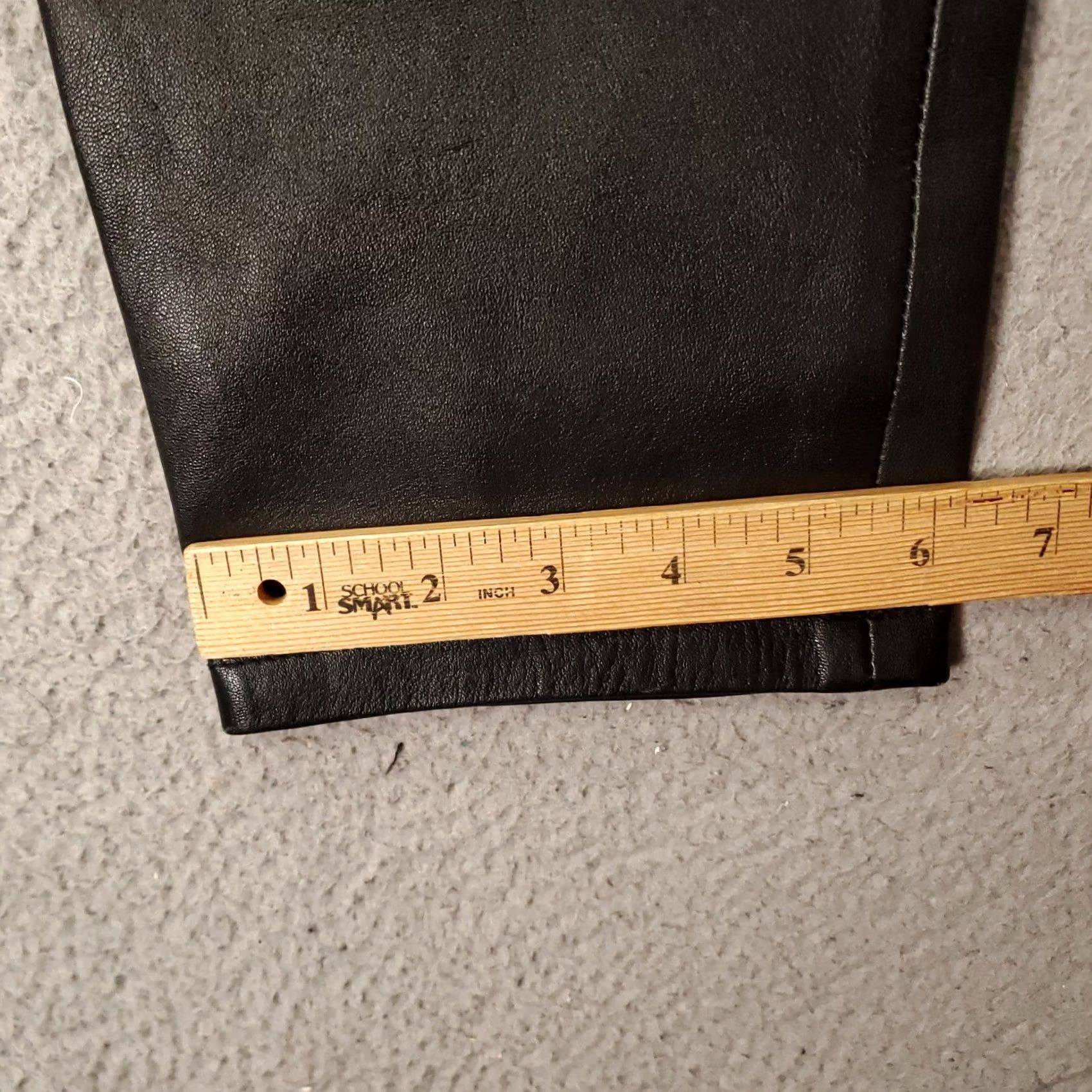 Vintage VINTAGE Hugo Buscati Leather Pants Womens Size 8 Black Slim Straight High Rise 33 Inseam Pockets Zipper Dry Clean Only Fashion Designer 90s/Planner? Size 30" / US 8 / IT 44 - 5 Thumbnail