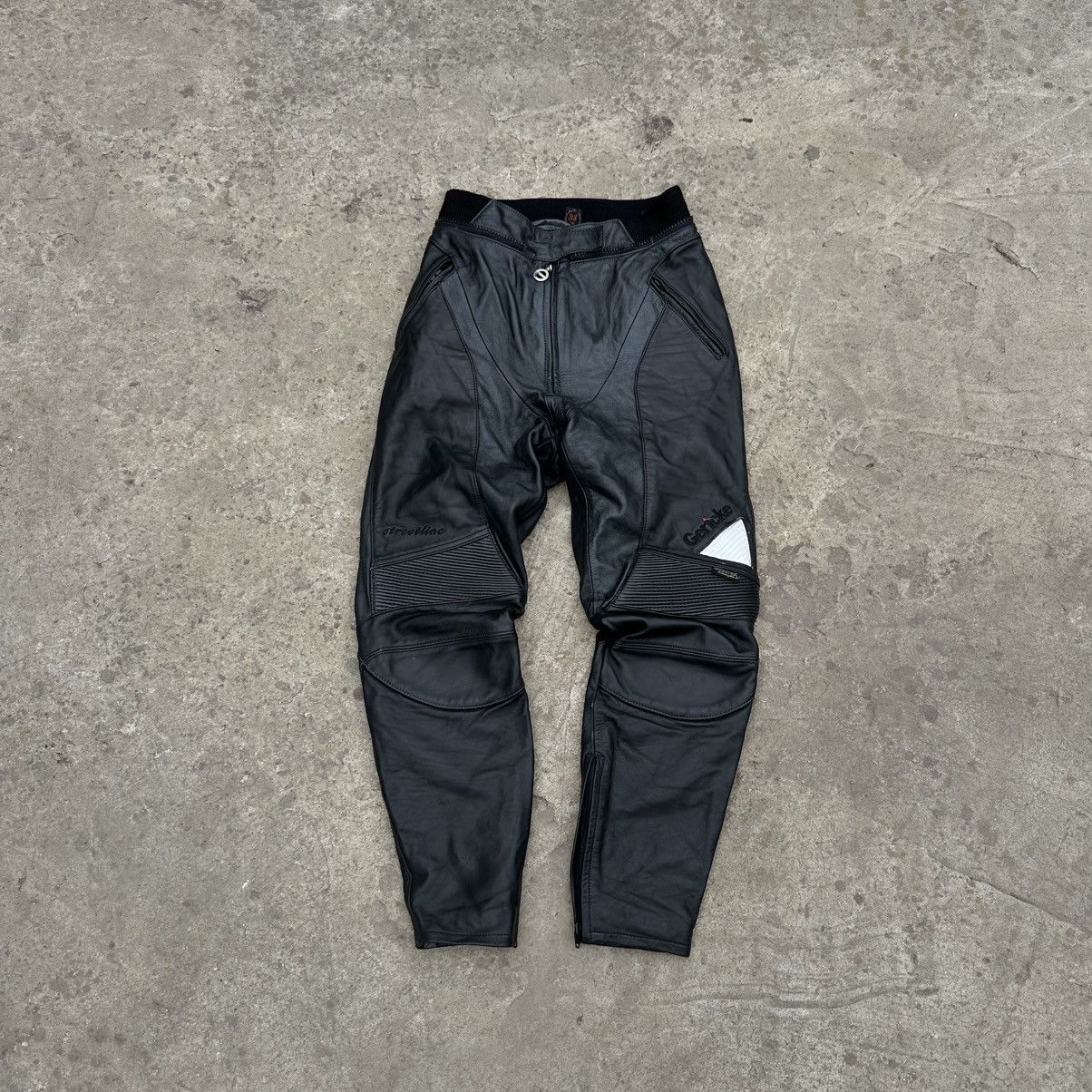 Genuine Leather × Japanese Brand Vintage Japanese Style Moto Leather Pants Crazy Fit Y2K Size US 30 / EU 46 - 1 Thumbnail