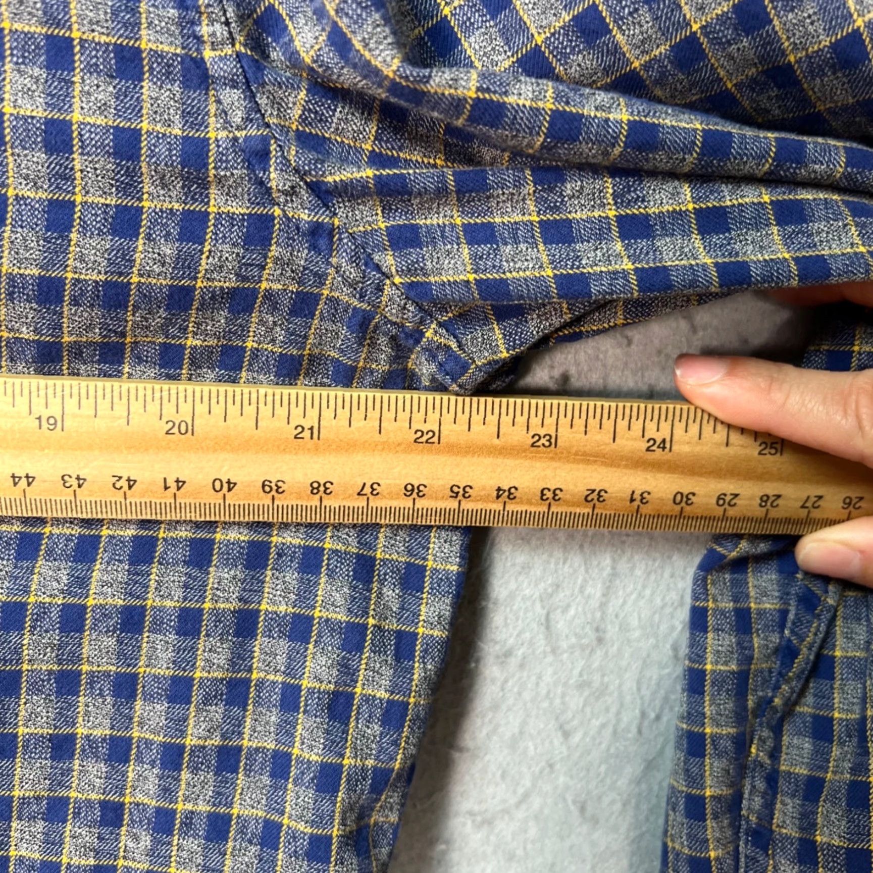 Banana Republic Banana Republic Mens Size L Blue Luxe Flannel Camden Fit Plaid Shirt Size US L / EU 52-54 / 3 - 6 Thumbnail