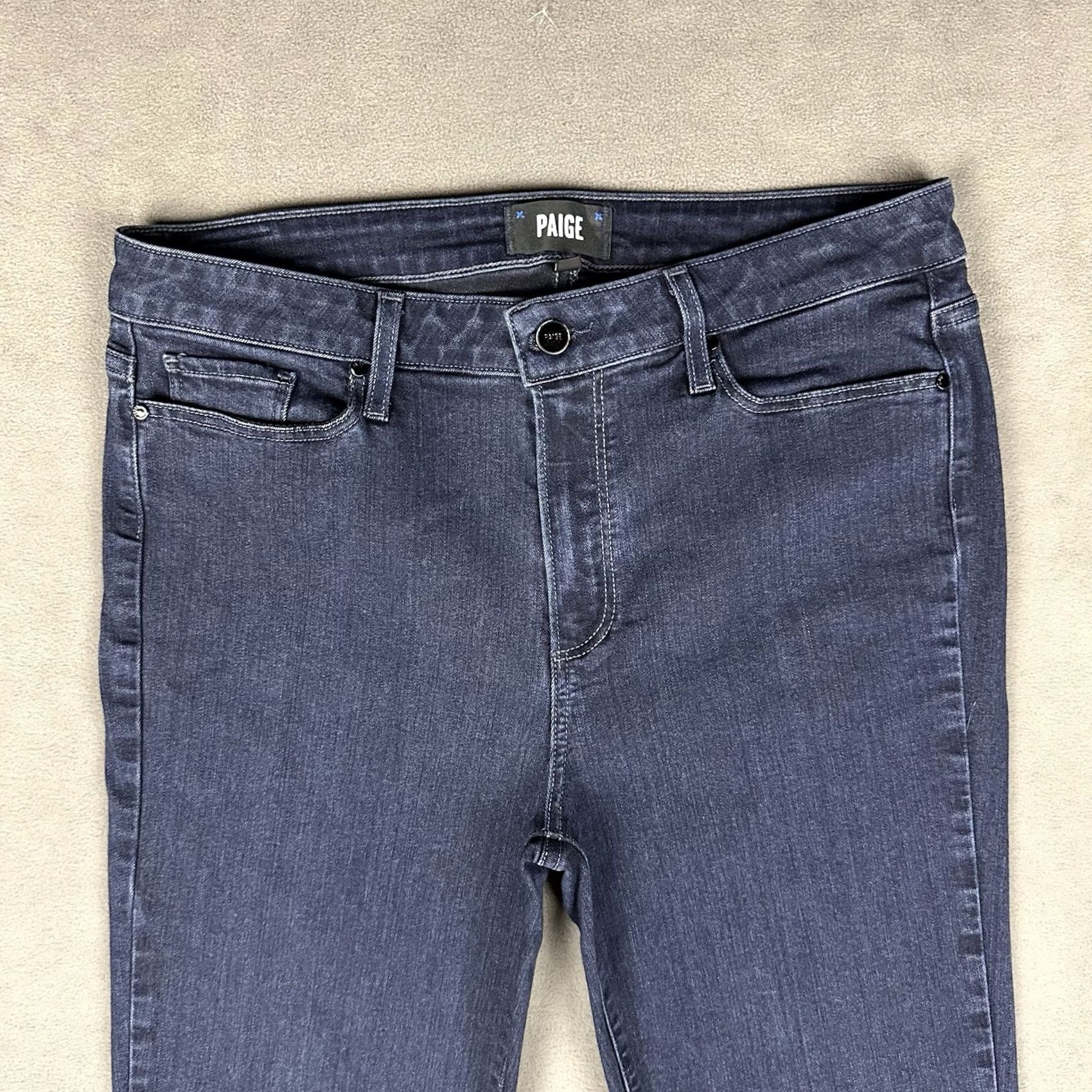 Paige Paige Jeans Womens 32 Blue Denim High Rise Manhattan Eve Bootcut Jeans Size 24" / US 00 / IT 34 - 3 Thumbnail