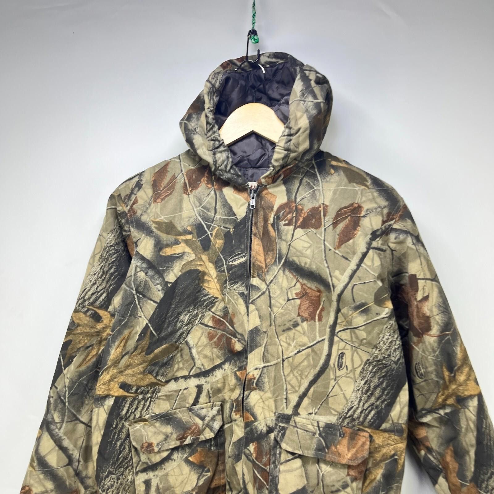Vintage Vintage Real Tree Camo Hooded Zip Up Insulated Jacket Small Size US S / EU 44-46 / 1 - 2 Thumbnail