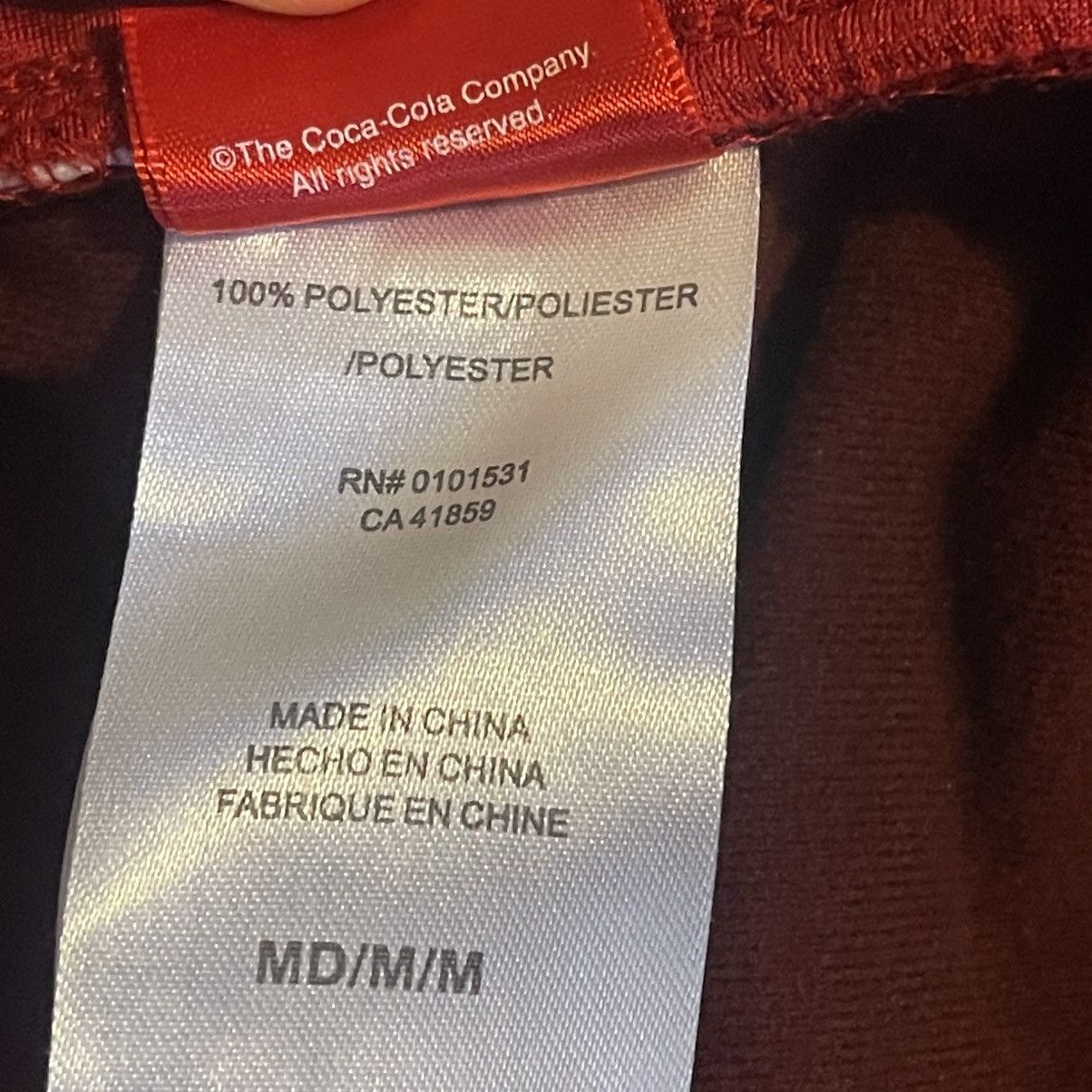 Coca Cola Coca Cola Sweatpants Women Medium Burgundy Wide-Leg Workout Size 31" - 4 Thumbnail
