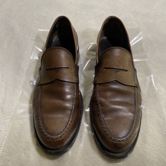 Tod's Tods Mens Brown Leather Penny Loafer Slip-On Dress Shoes 9 | Grailed