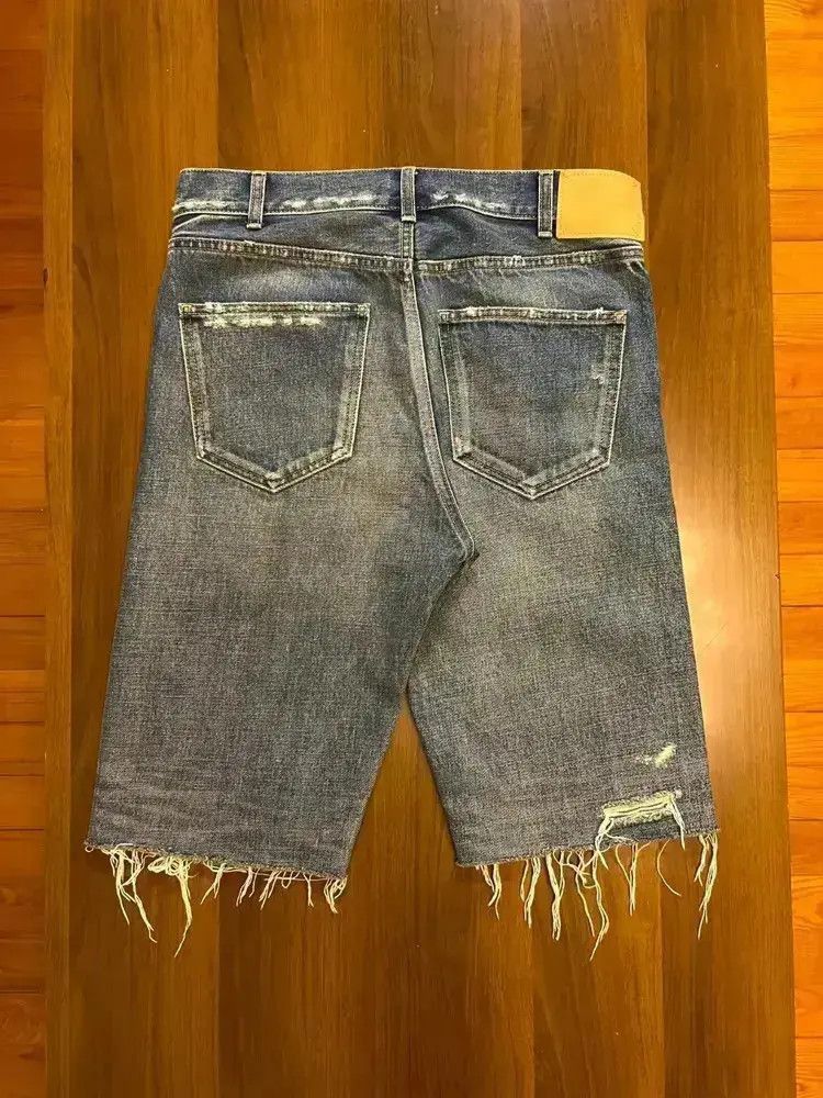 Celine Celine by Hedi 22SS DIstressed Washed Denim Shorts-2507 Size US 30 / EU 46 - 7 Thumbnail