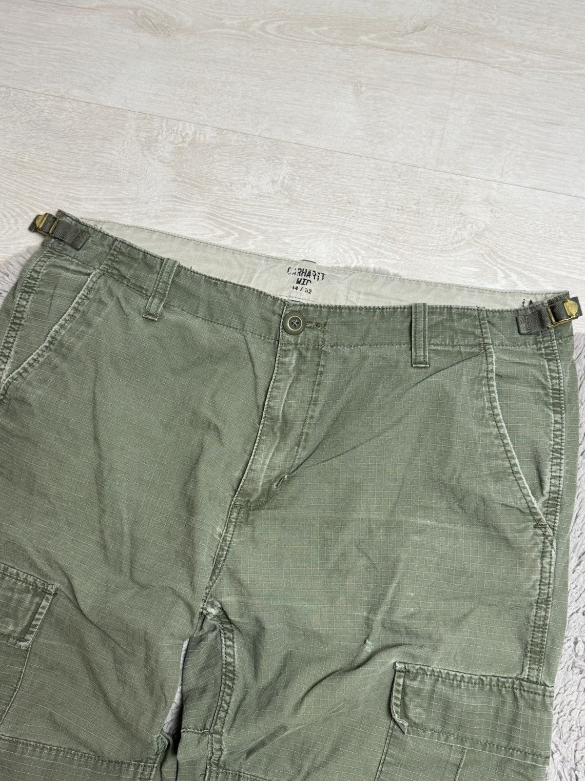 Carhartt × Vintage Carhartt Vintage Baggy Cargo Pants Center Logo Multi pocket Size US 34 / EU 50 - 5 Thumbnail