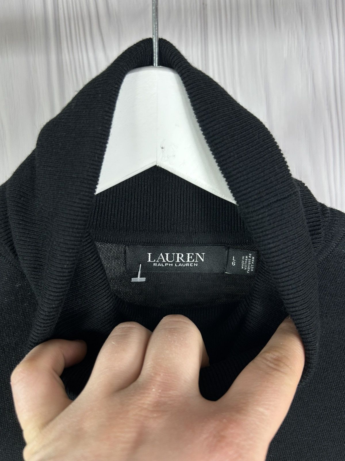 Lauren Ralph Lauren Lauren Ralph Lauren Silk-Blend Turtleneck Sweater Black L Size L / US 10 / IT 46 - 8 Thumbnail