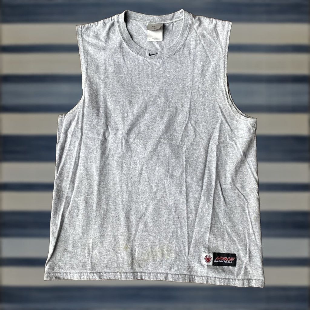 Nike VINTAGE Nike Center Swoosh Basketball Shirt Mens Medium Gray USA 90s Size US M / EU 48-50 / 2 - 1 Thumbnail