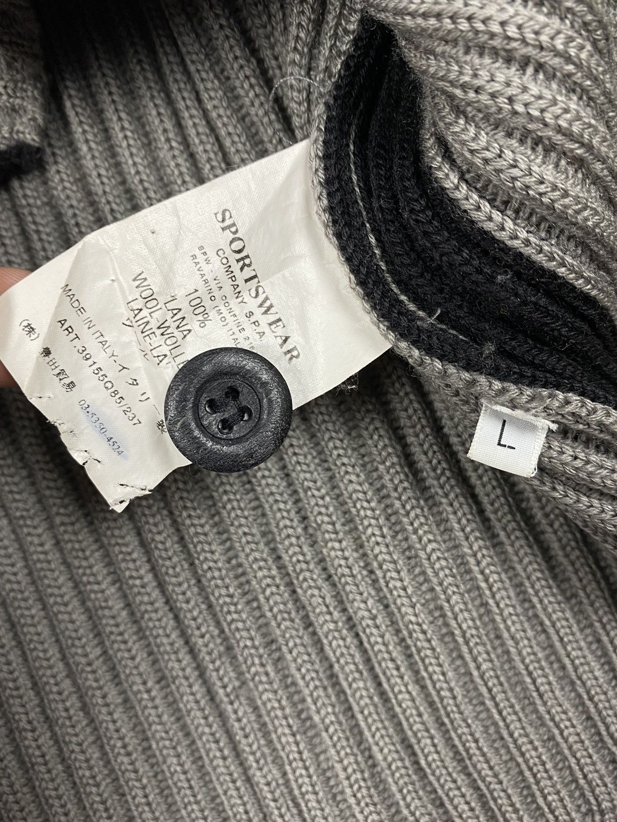 Massimo Osti Vintage 00s Stone Island Massimo Osti Wool Knitted Sweater Size US L / EU 52-54 / 3 - 15 Thumbnail