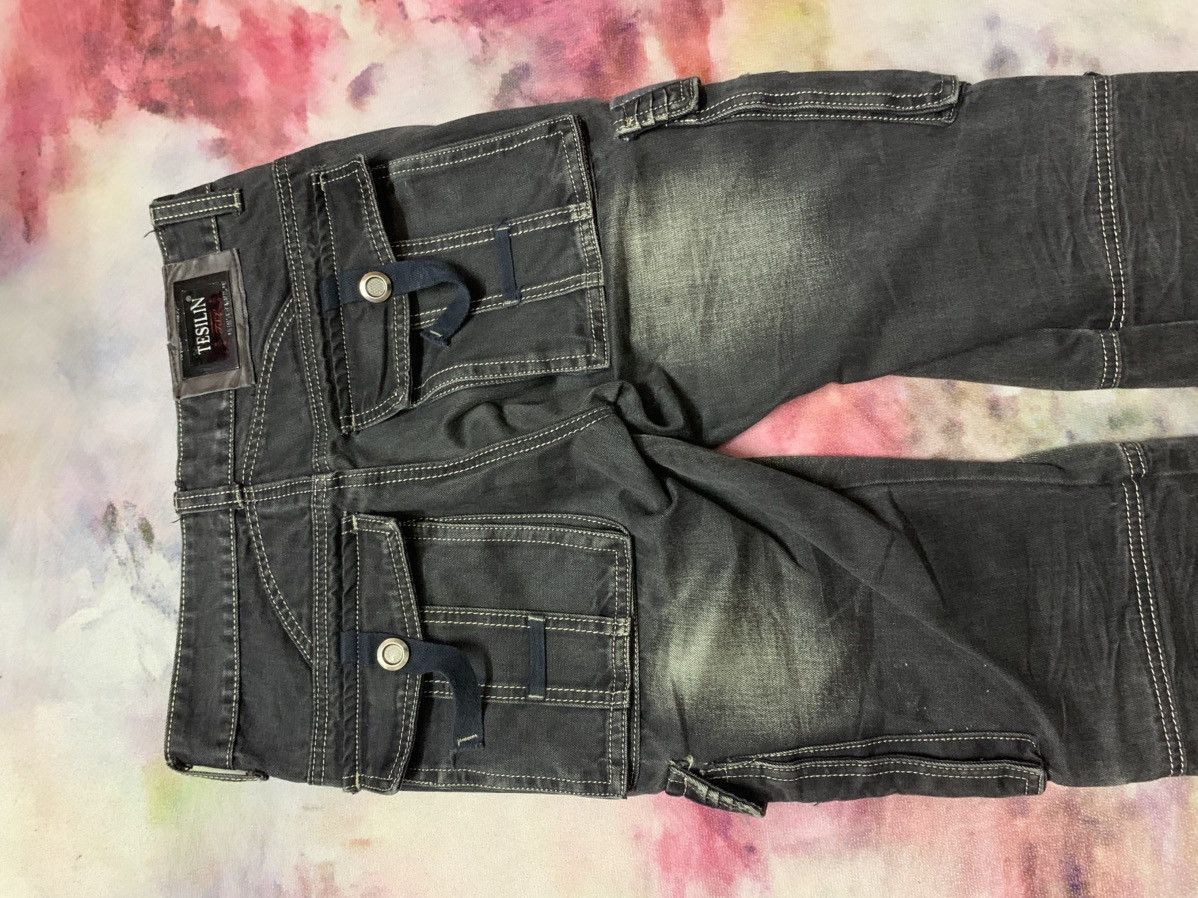 Tornado Mart Japanese Brand Tesilin Washed Black Denim Apocalypse Vkei Size US 29 - 9 Thumbnail