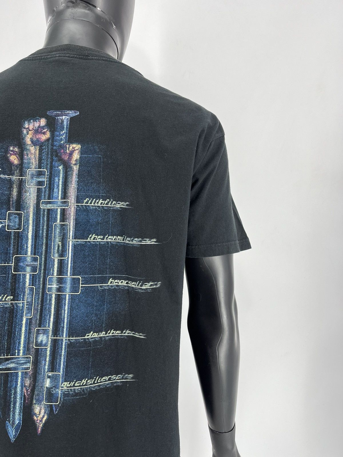 Band Tees × Vintage NIGHT IN GALES T-SHIRT "Nailwork" - absolute rarity, 1999 Size US XL / EU 56 / 4 - 10 Thumbnail