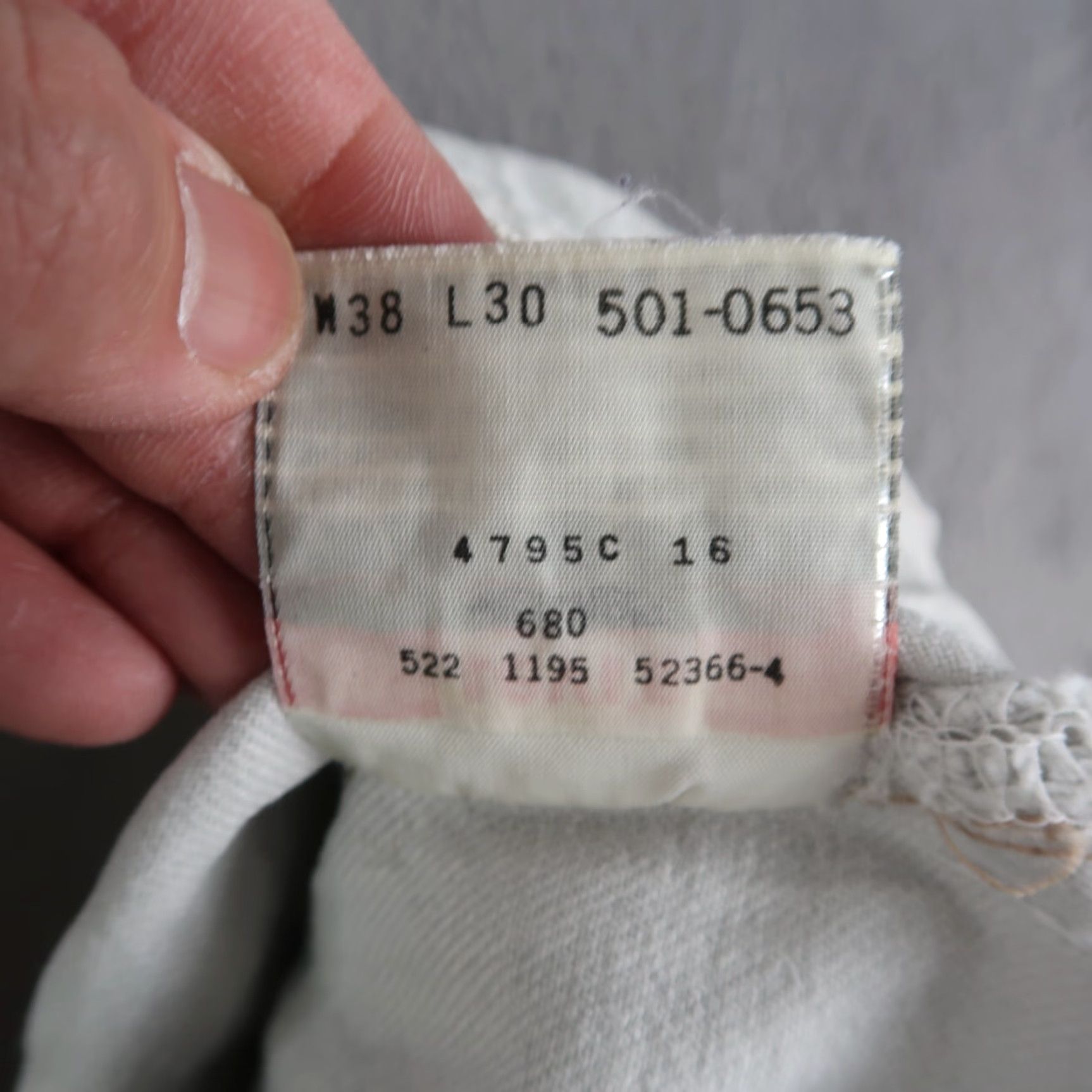 Levi's VINTAGE Levi's 501 Jeans Denim 38x30 Gray Mens USA 90s 5-Pocket Straight Regular Fit Cotton Button Closure Belt Loops Size US 38 / EU 54 - 7 Thumbnail
